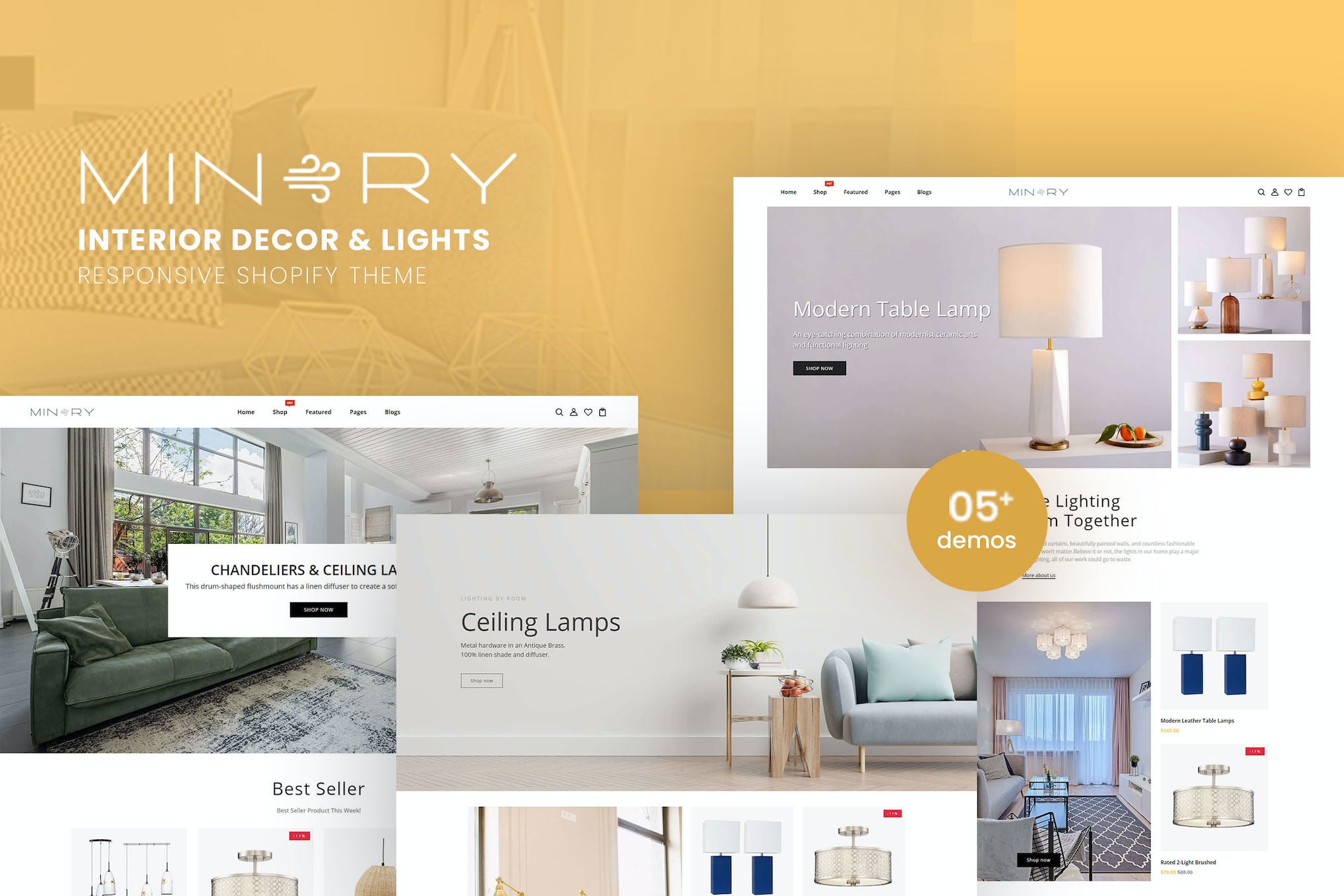 Minery – Interior Decor & Lights  Shopify Theme