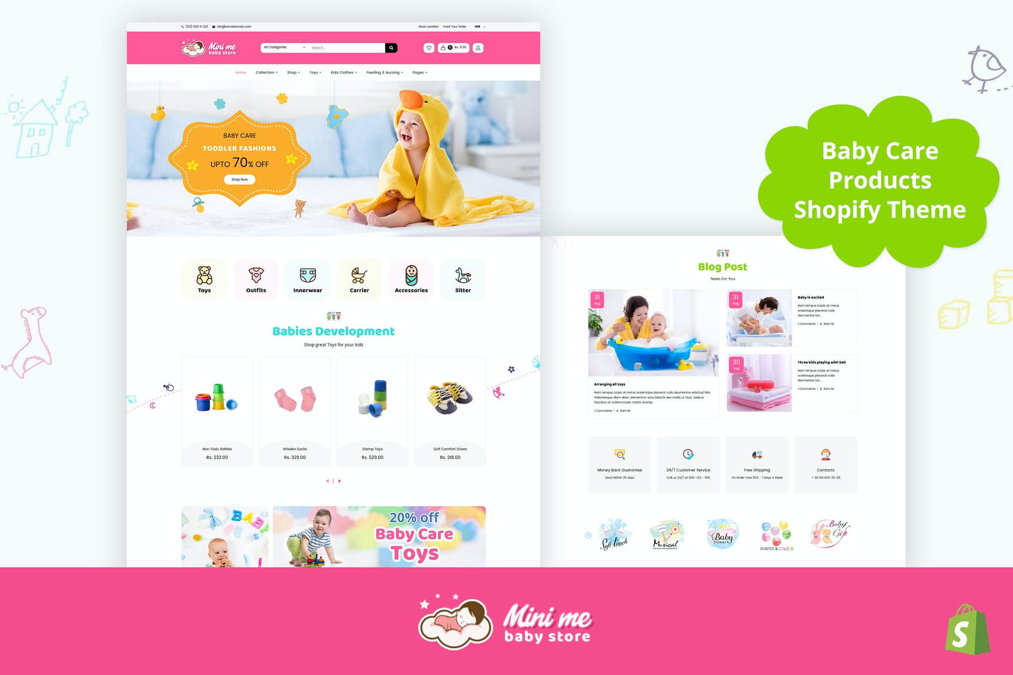 Mini Me – Baby, Kids Care Products Shopify Theme