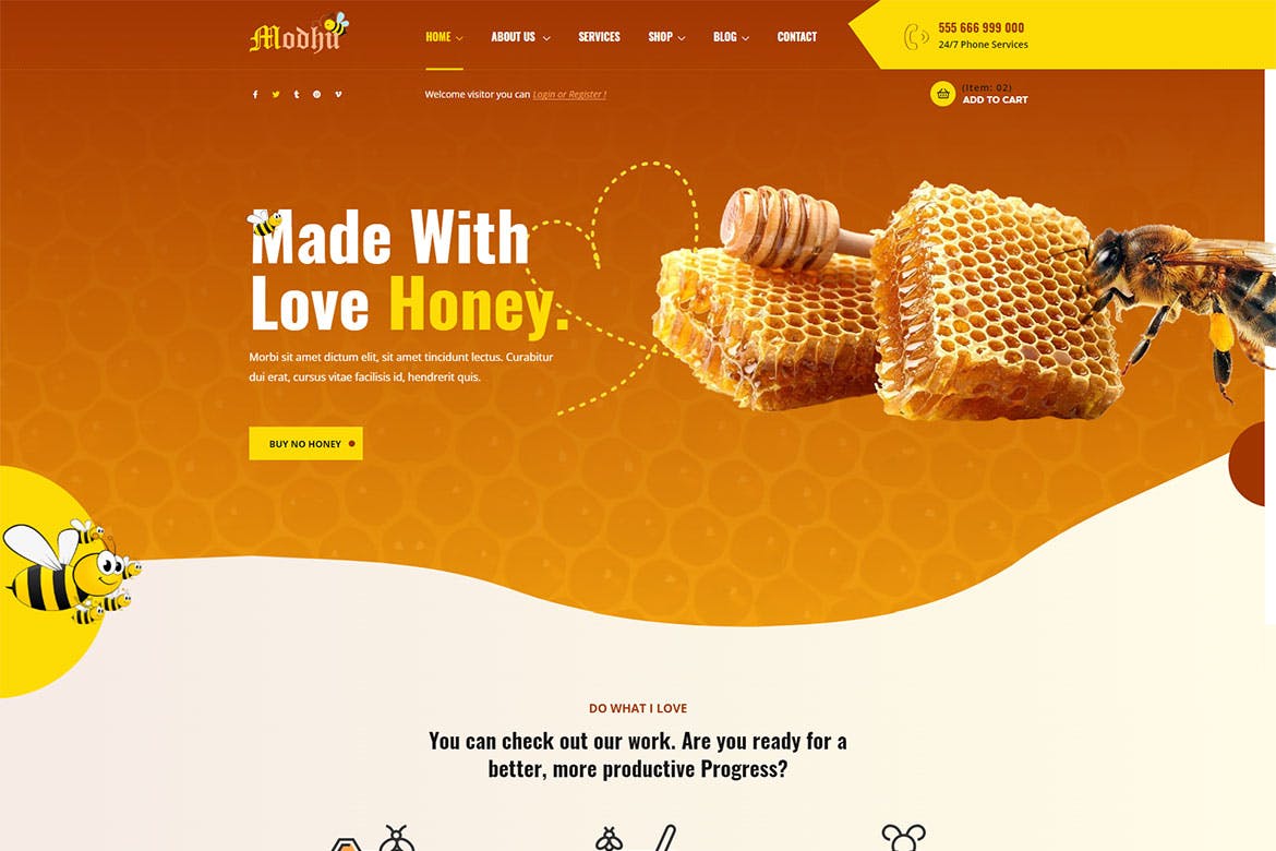 Modhu – Beekeeping and Honey HTML Template