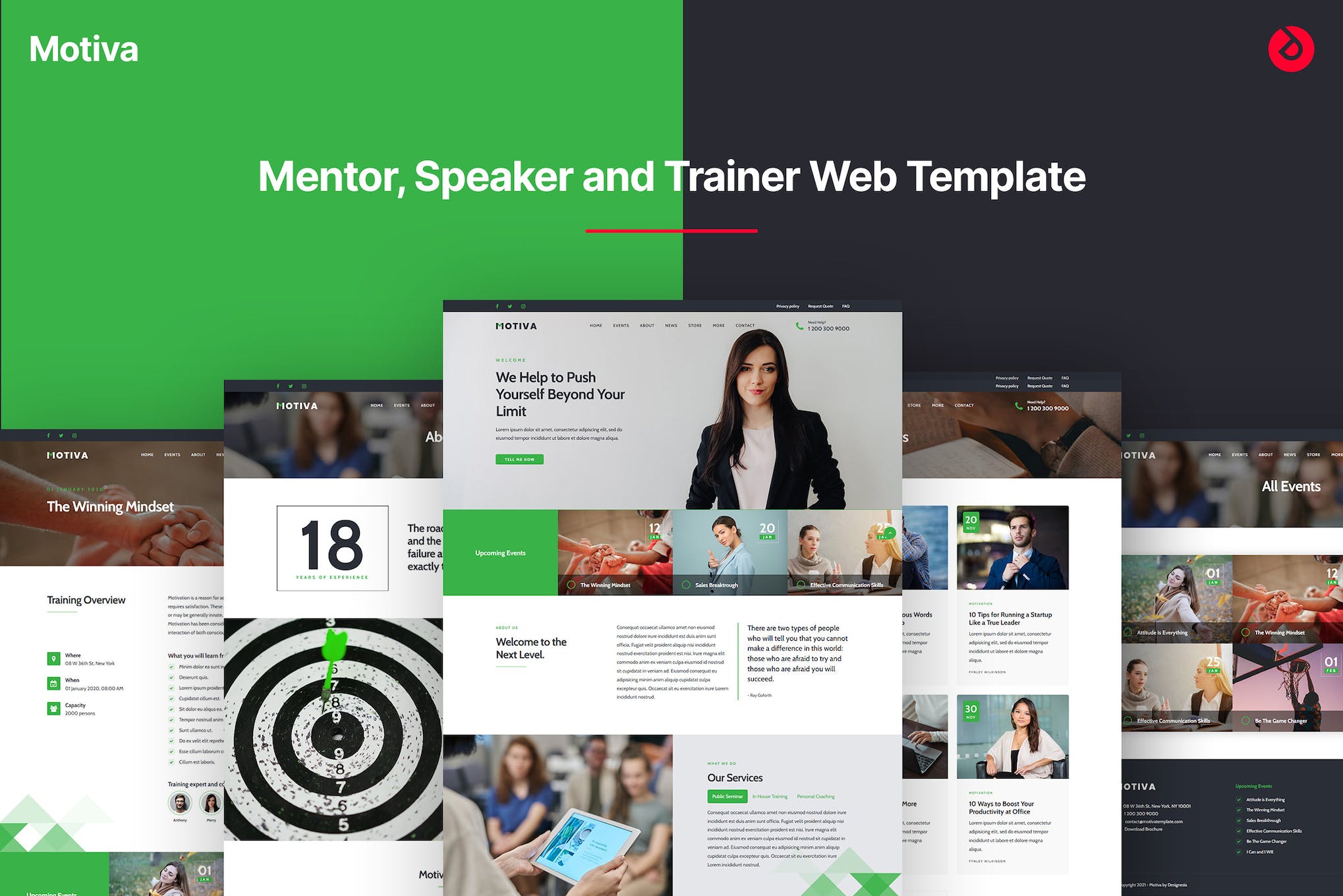 Motiva – Mentor, Coach and Speaker Web Template