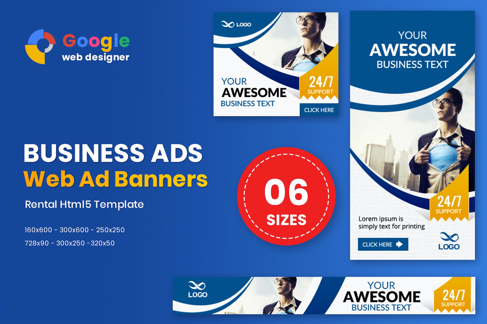 Multi Purpose Business  Banners HTML5