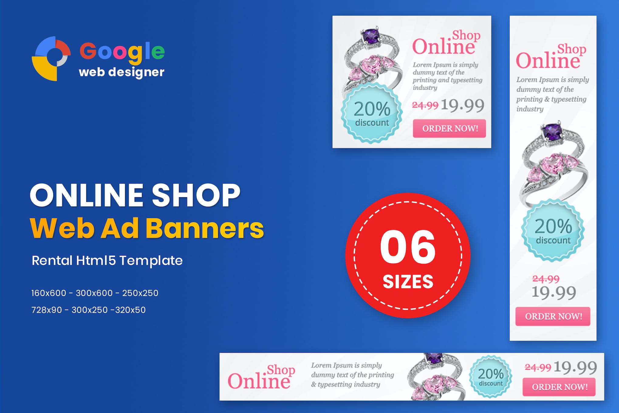 Multipurpose Online Shop Banner HTML5