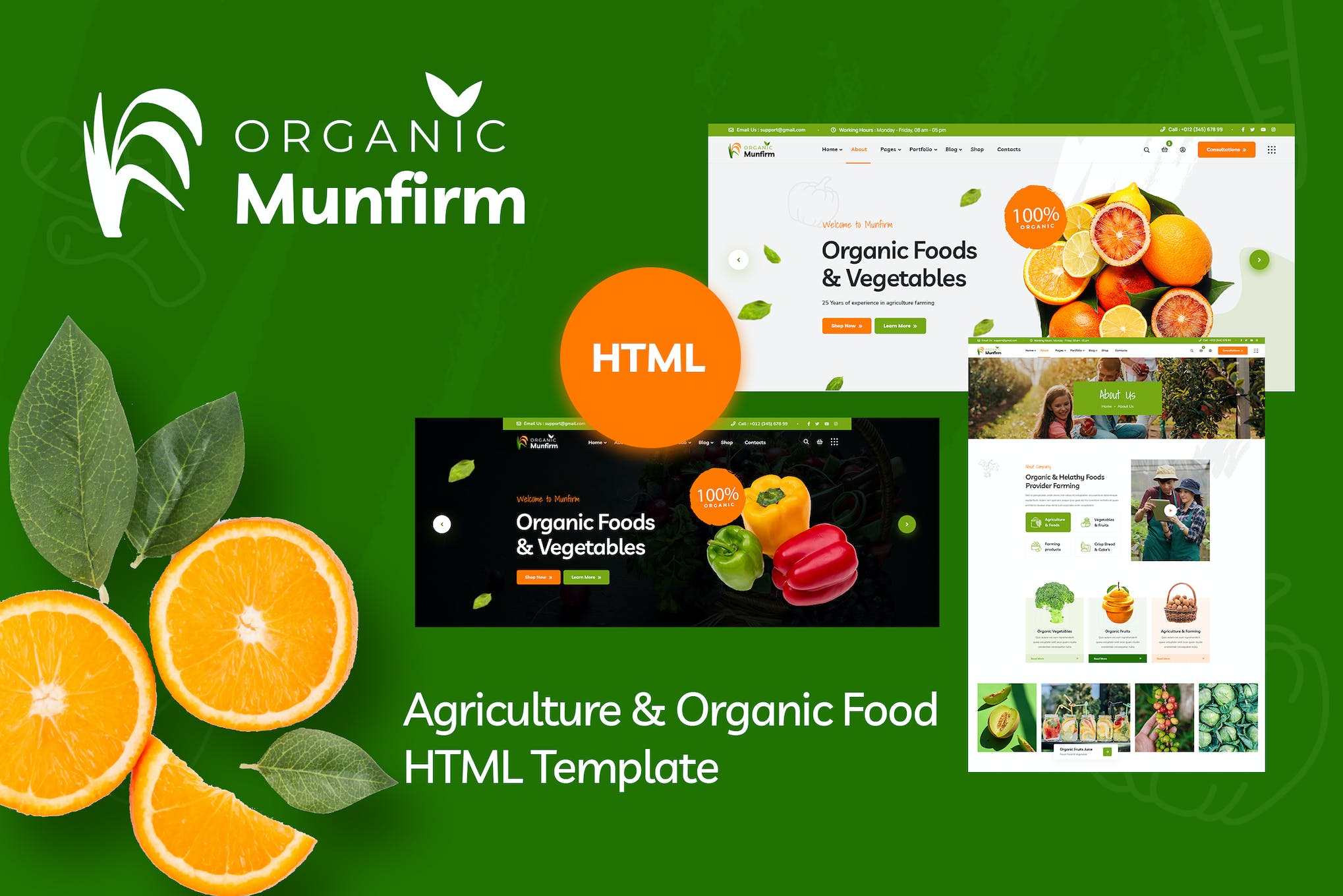 Munfirm – Organic Food Store HTML Template