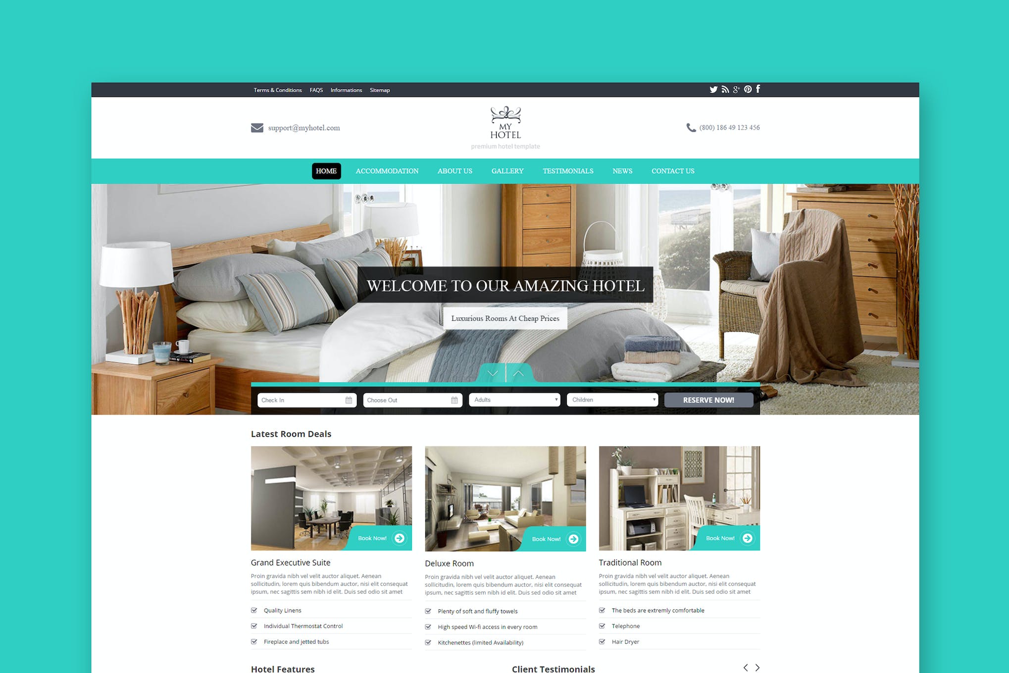 My Hotel – Online Hotel Booking Template