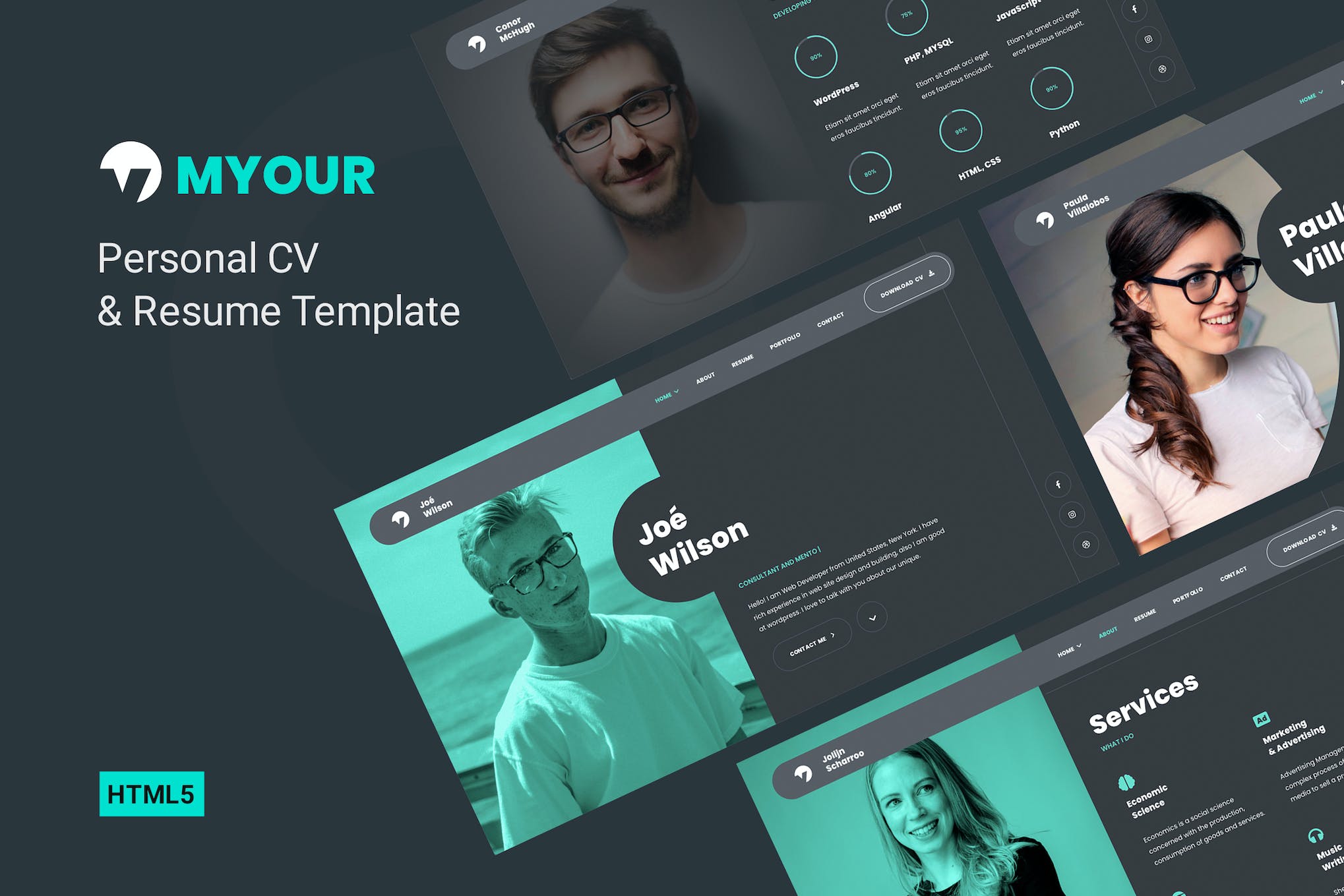 Myour – One Page CV/Resume Template