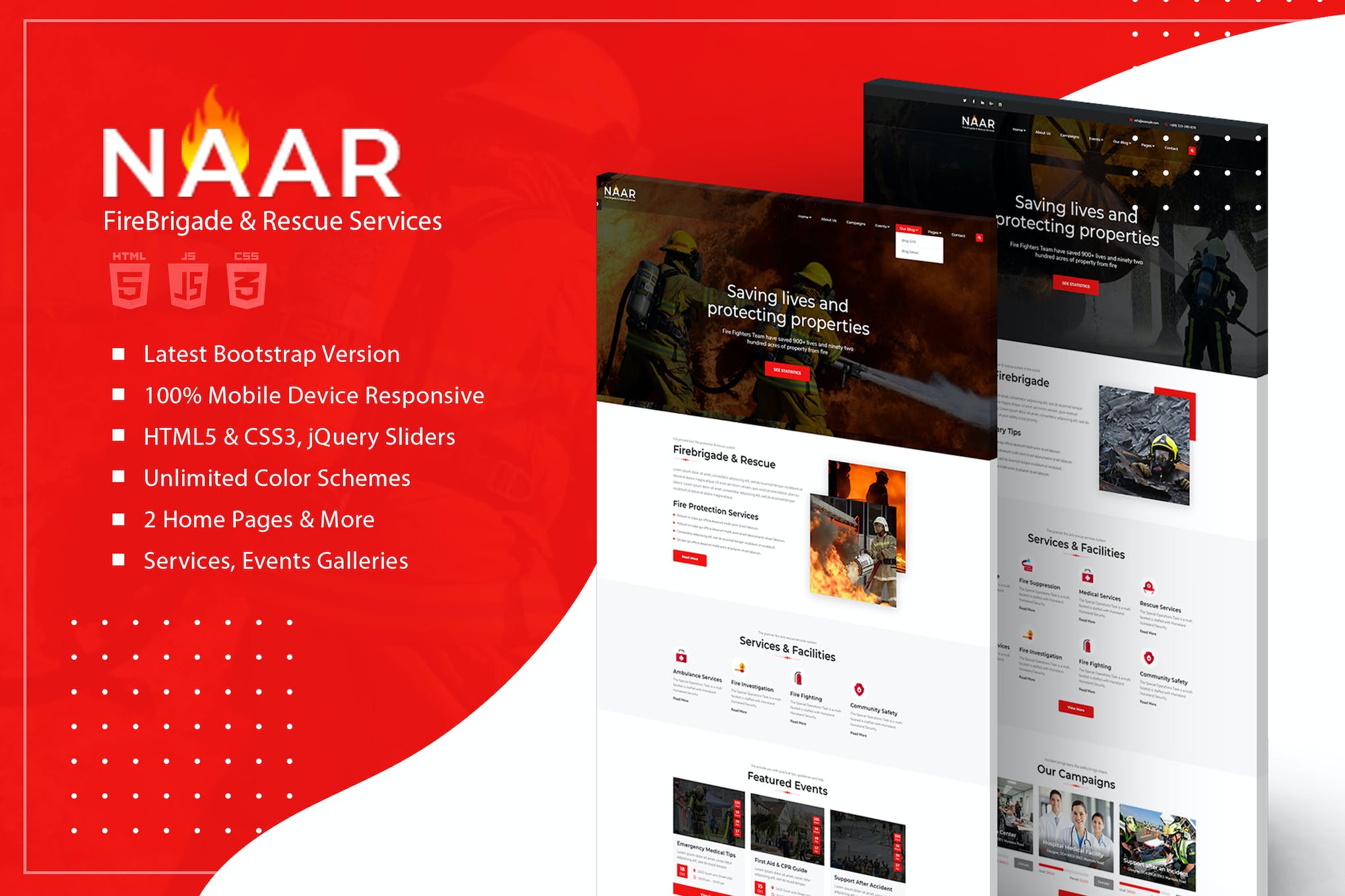 Naar – Fire Brigade Responsive HTML Template