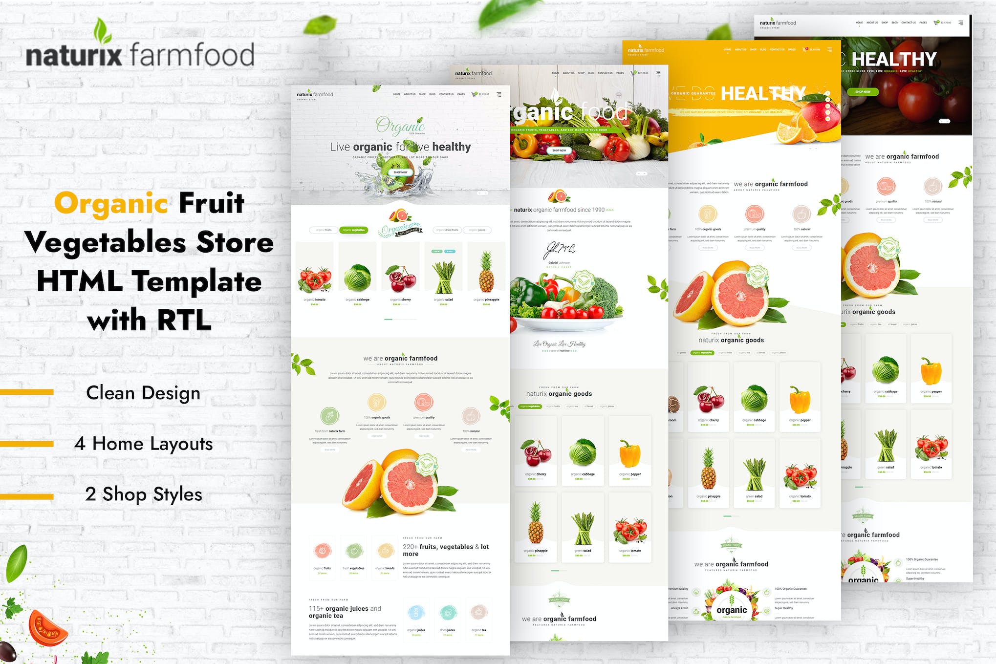 Naturix – Organic Fruit Vegetables Store HTML