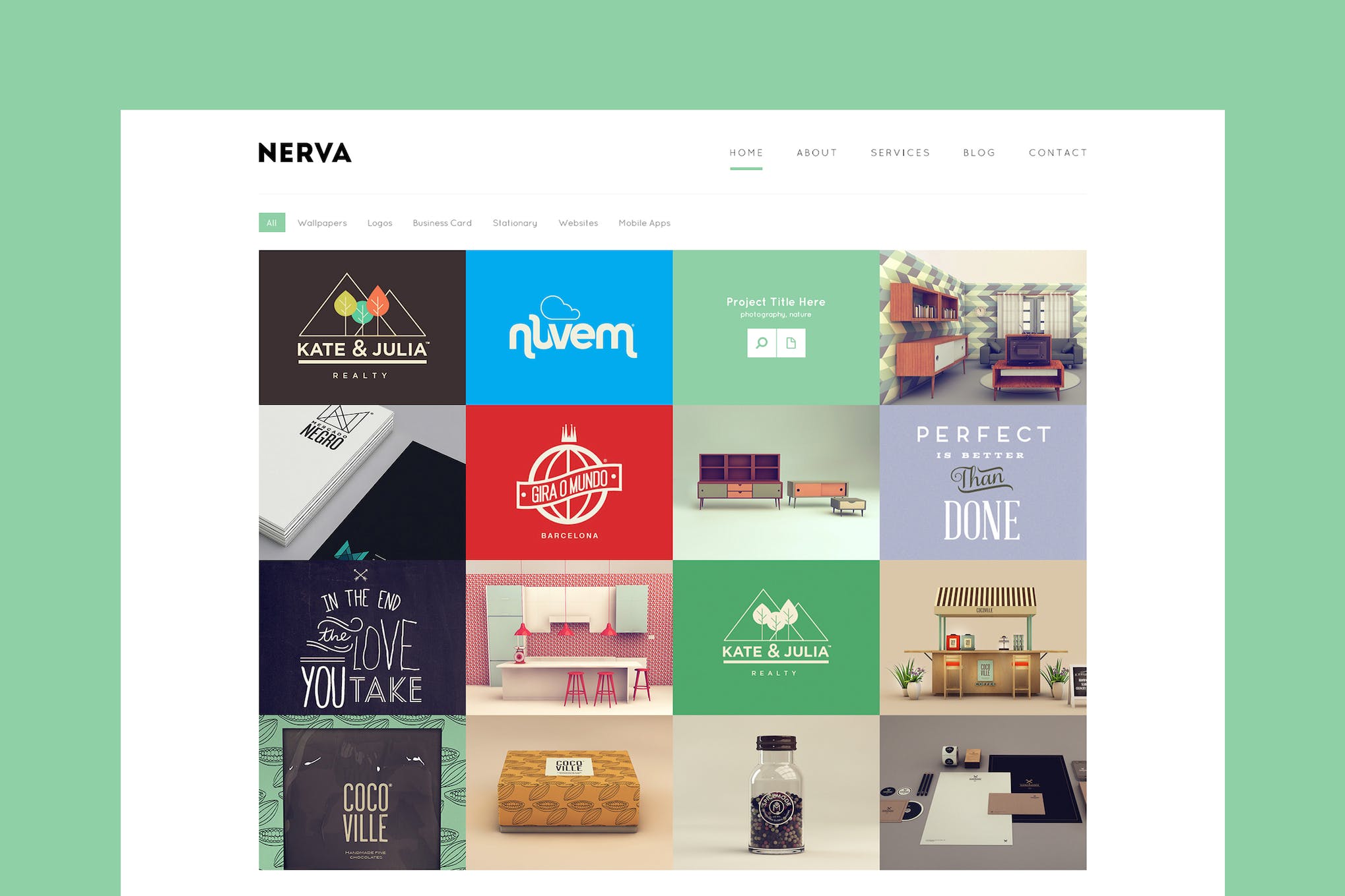 Nerva – Minimal Design HTML Template