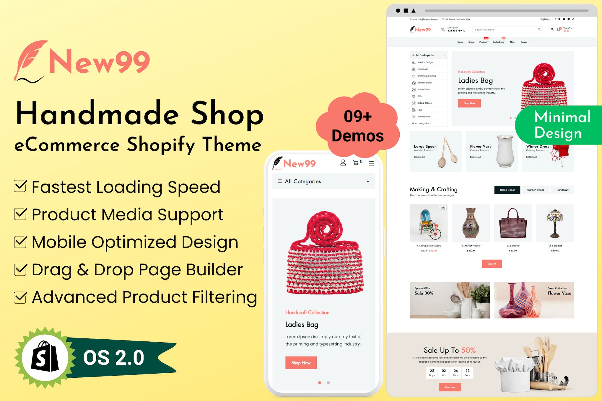 New99 – Handmade Shop eCommerce Shopify Theme