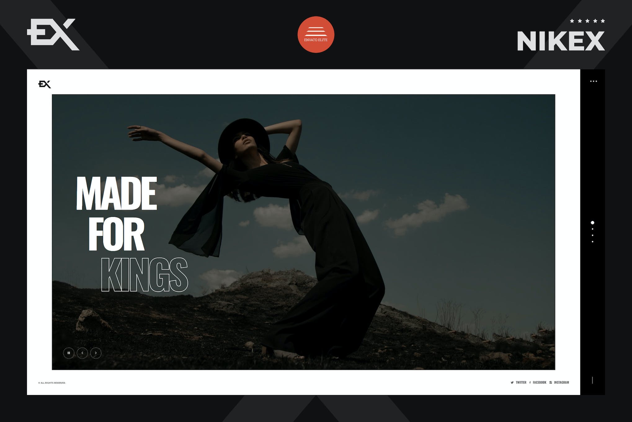 Nikex – One Page Portfolio Template