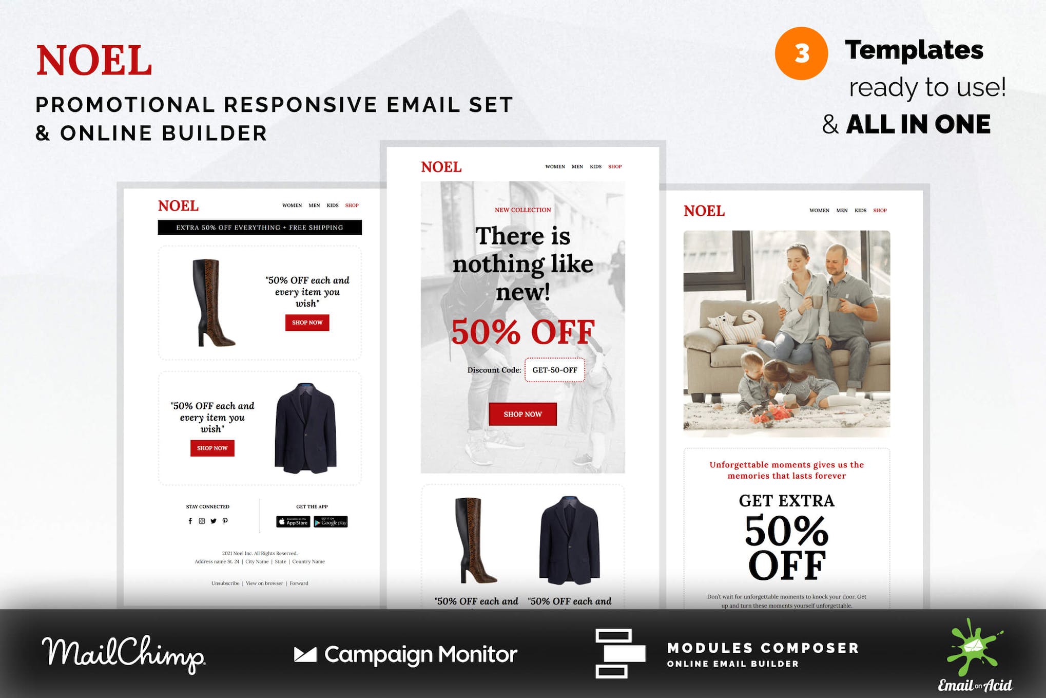 Noel – Promotional Email Templates Set