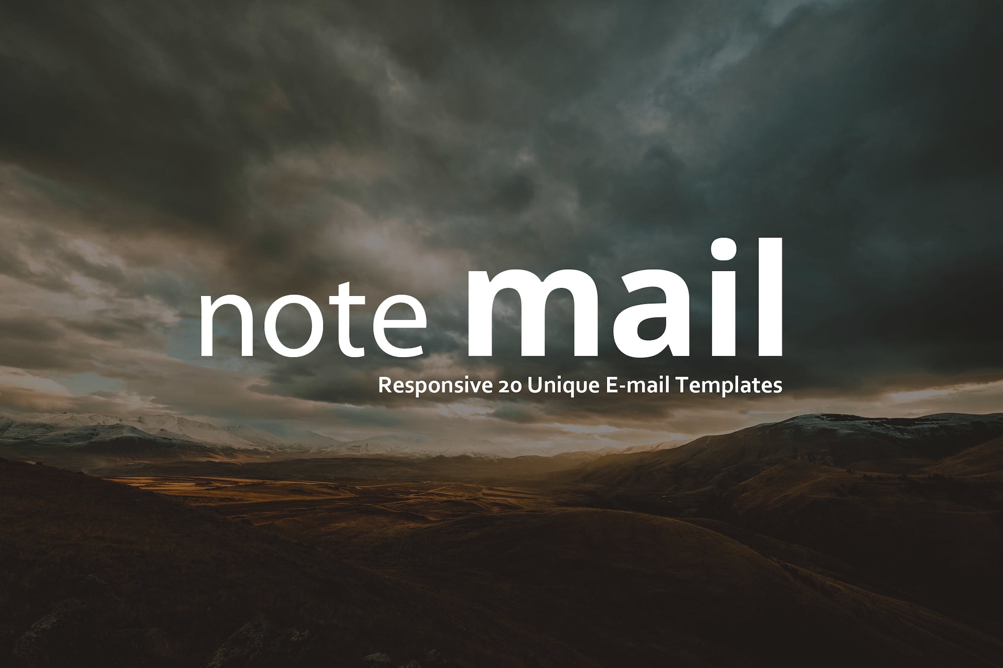 Note Mail – 20 Unique Responsive Email set