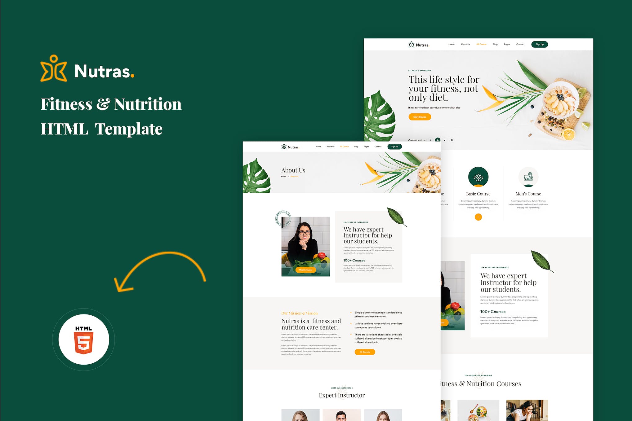 Nutras – Fitness & Nutrition Bootstrap 5 Template