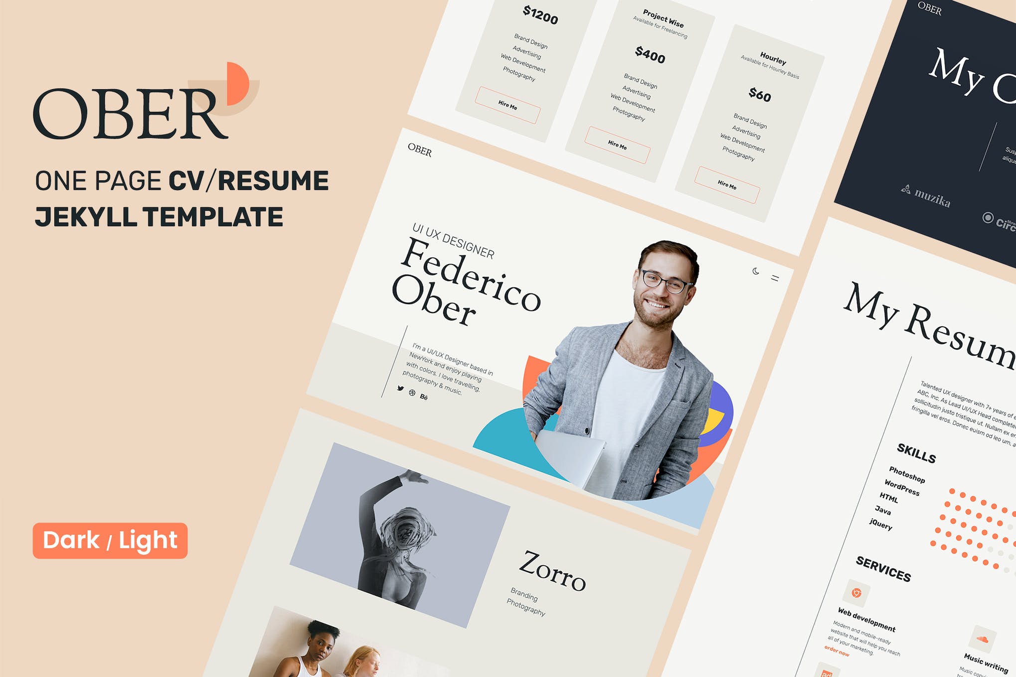 OBER – CV/Resume & Personal Portfolio Jekyll Theme