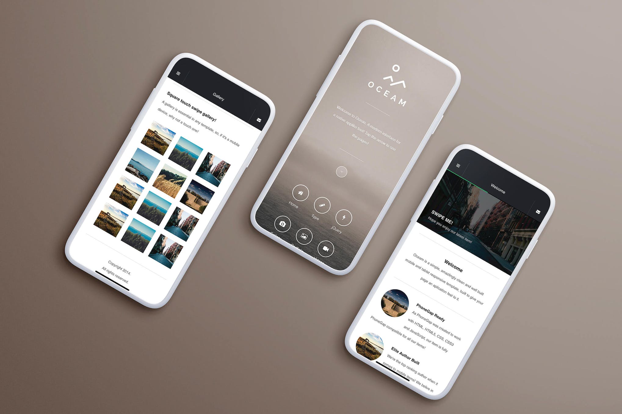 Oceam | Mobile Website Template