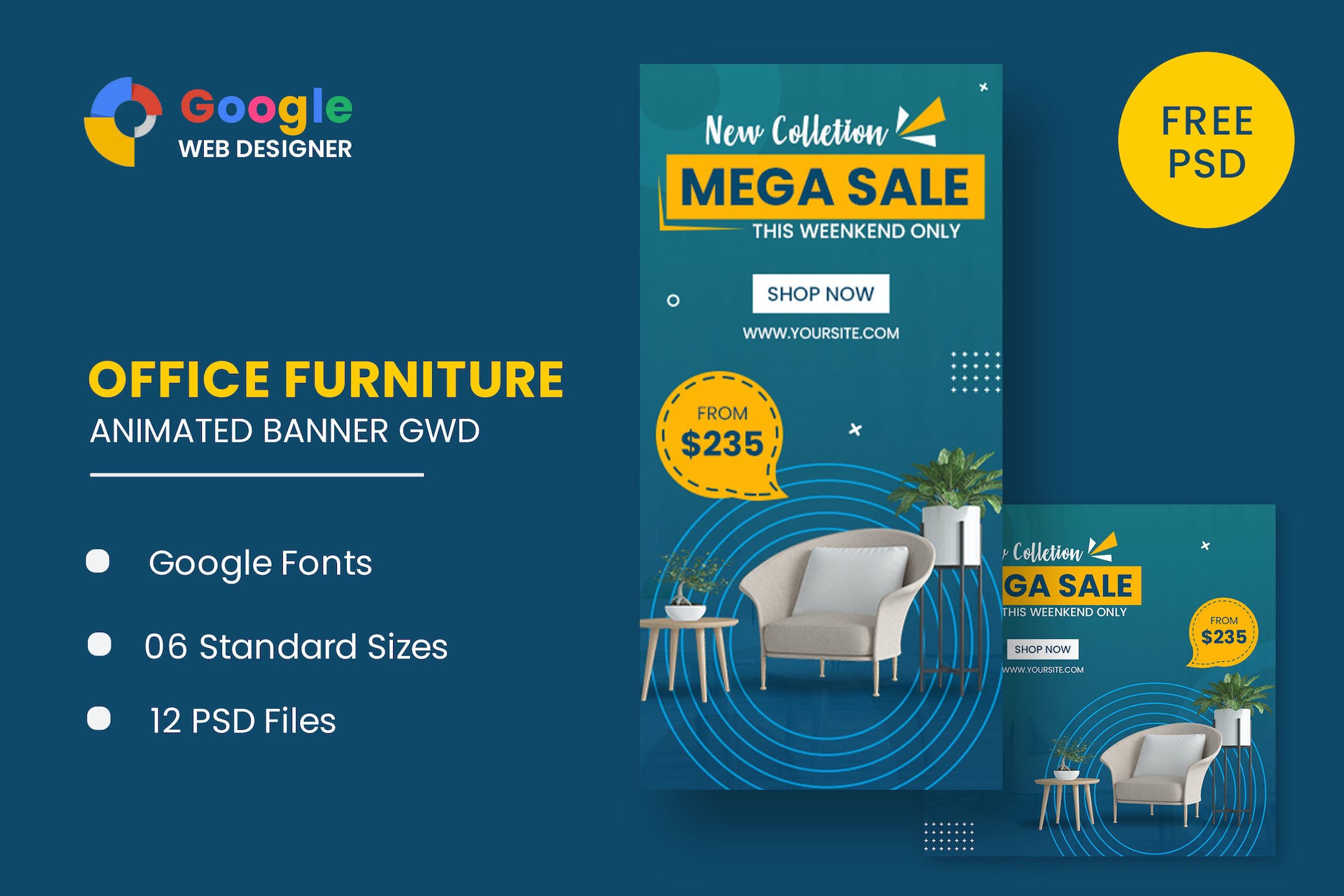 Office Furniture Google Adwords HTML5 Banner Ads