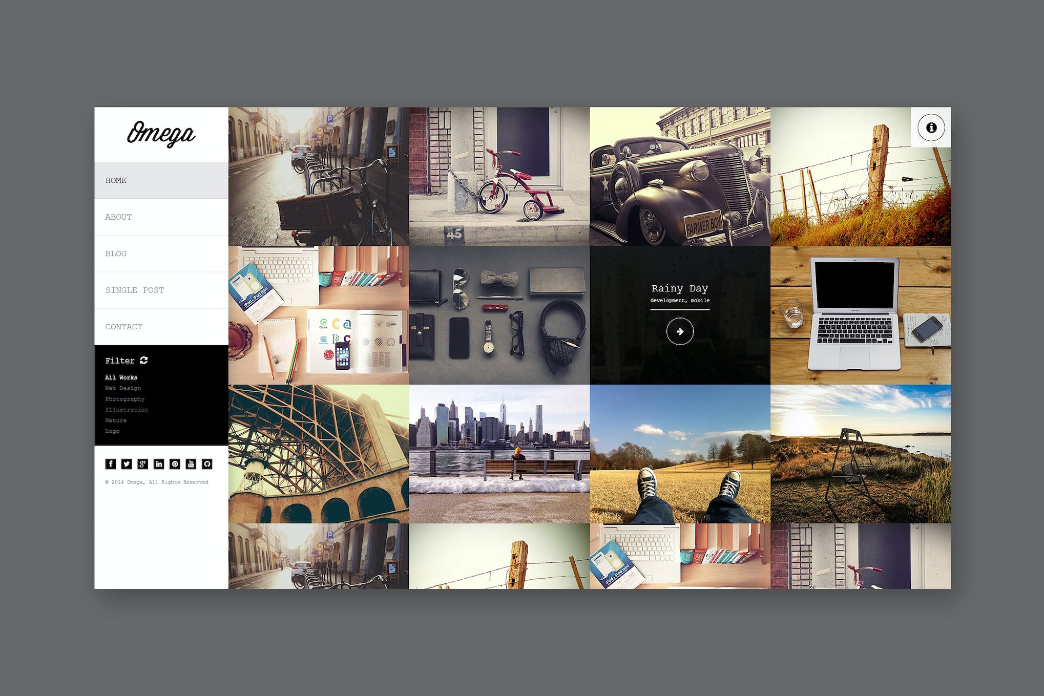 Omega – Full Width HTML Portfolio