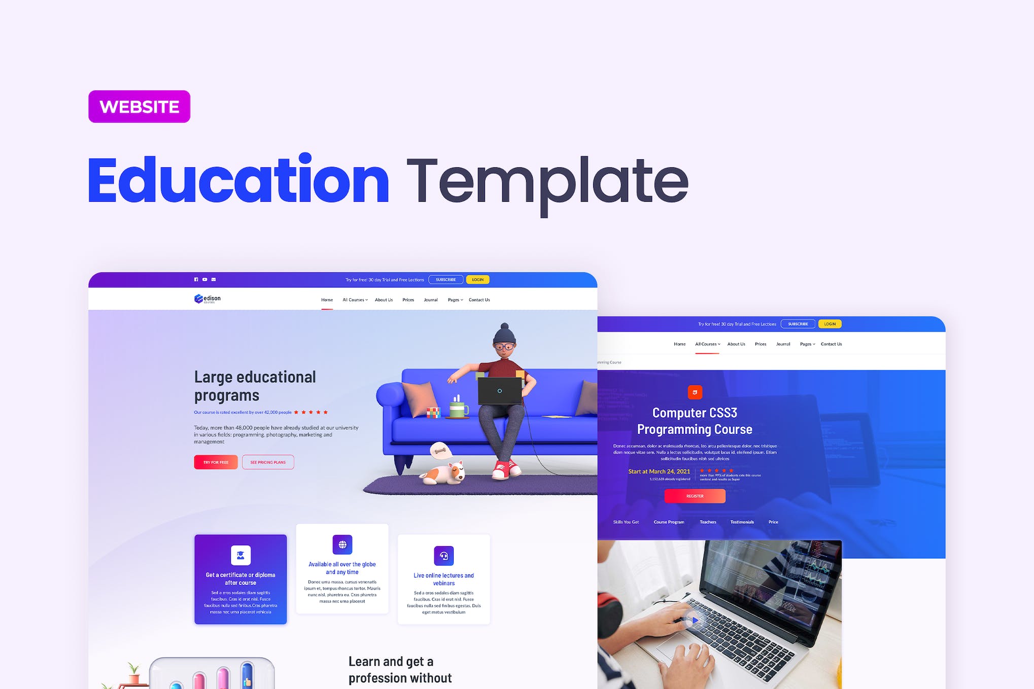 Online Education Website Template