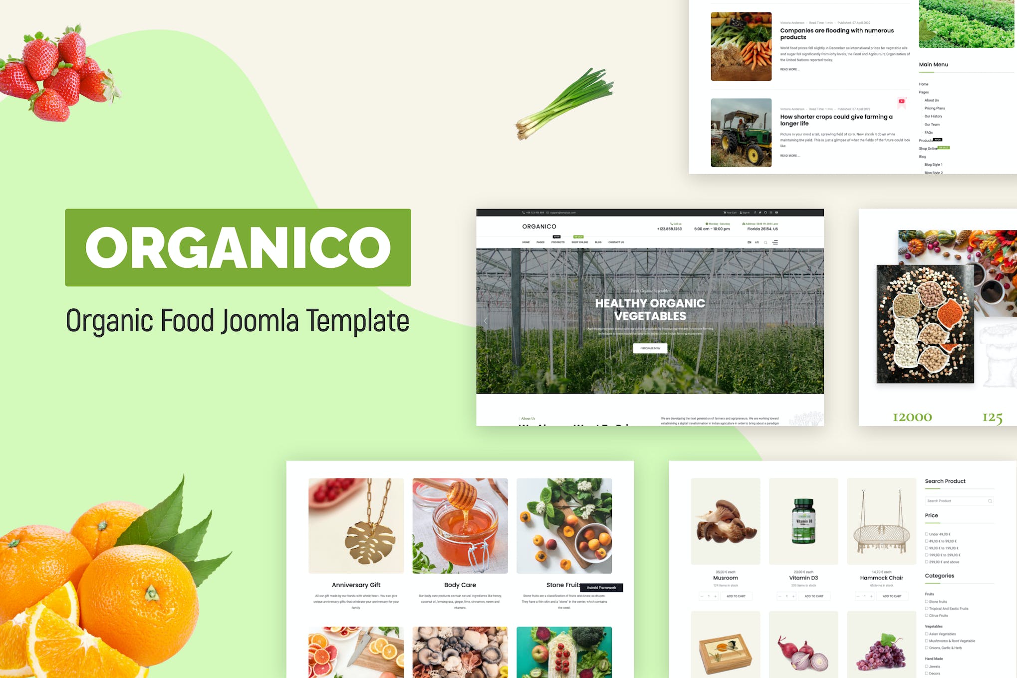 Organico – Organic Food & Farm Joomla 4 Template