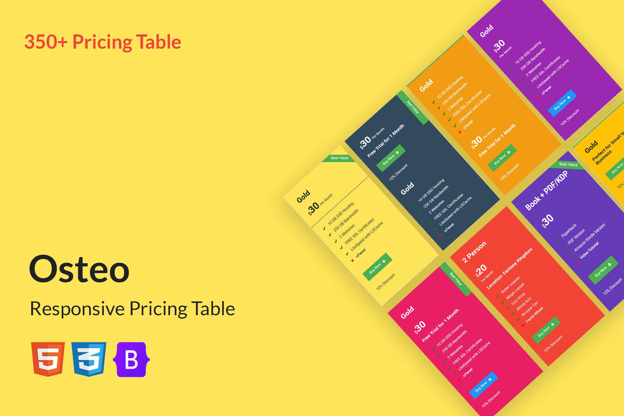 Osteo – Responsive Pricing Table