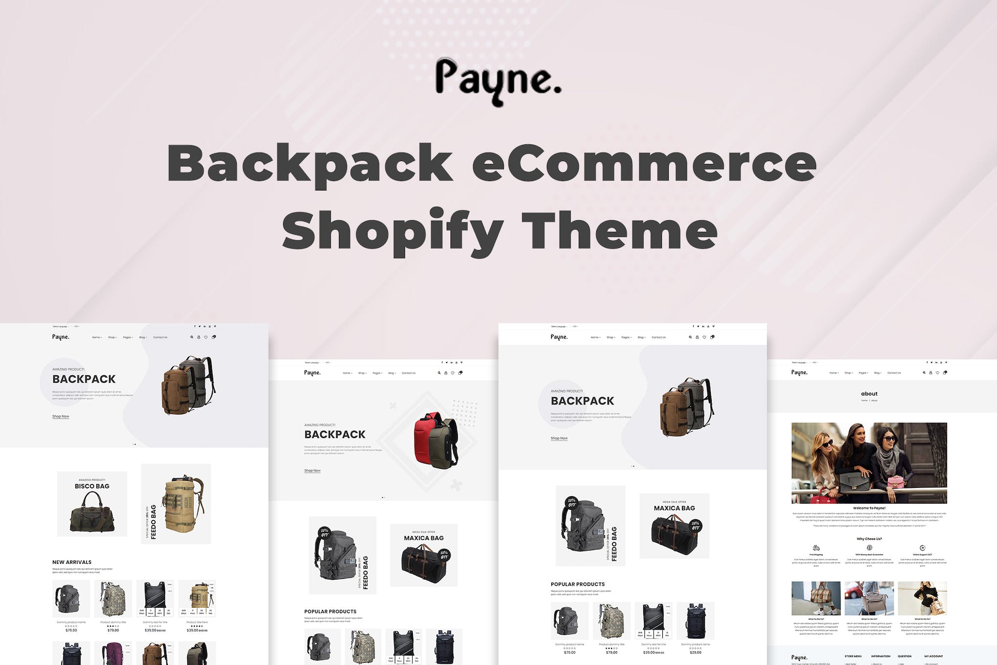 Payne – Backpack eCommerce Shopify Theme