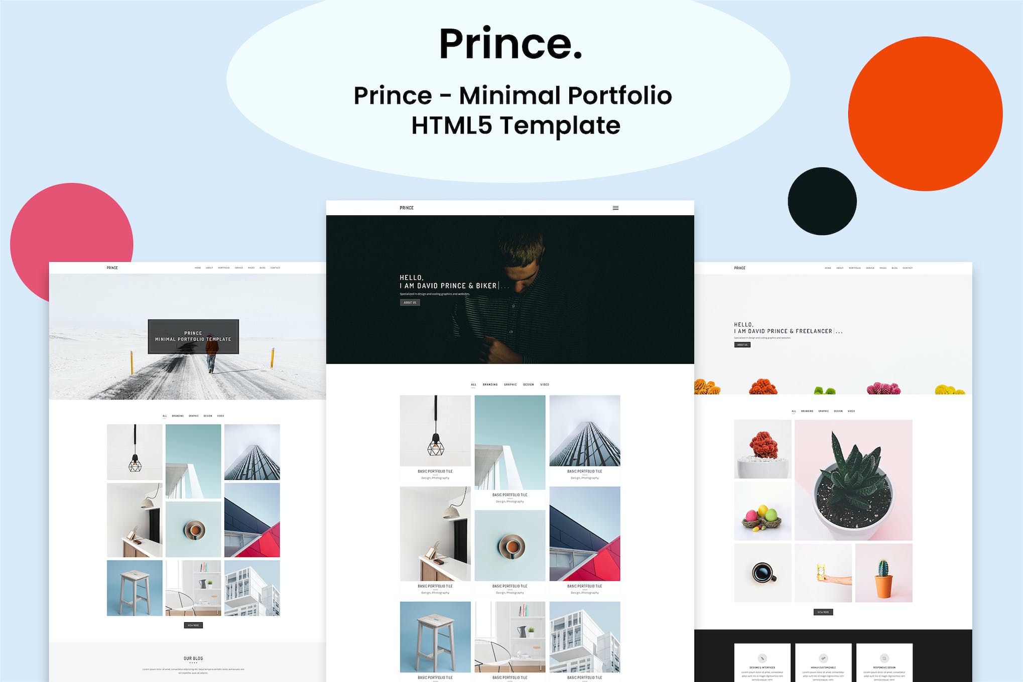 Prince – Minimal Portfolio HTML5 Template