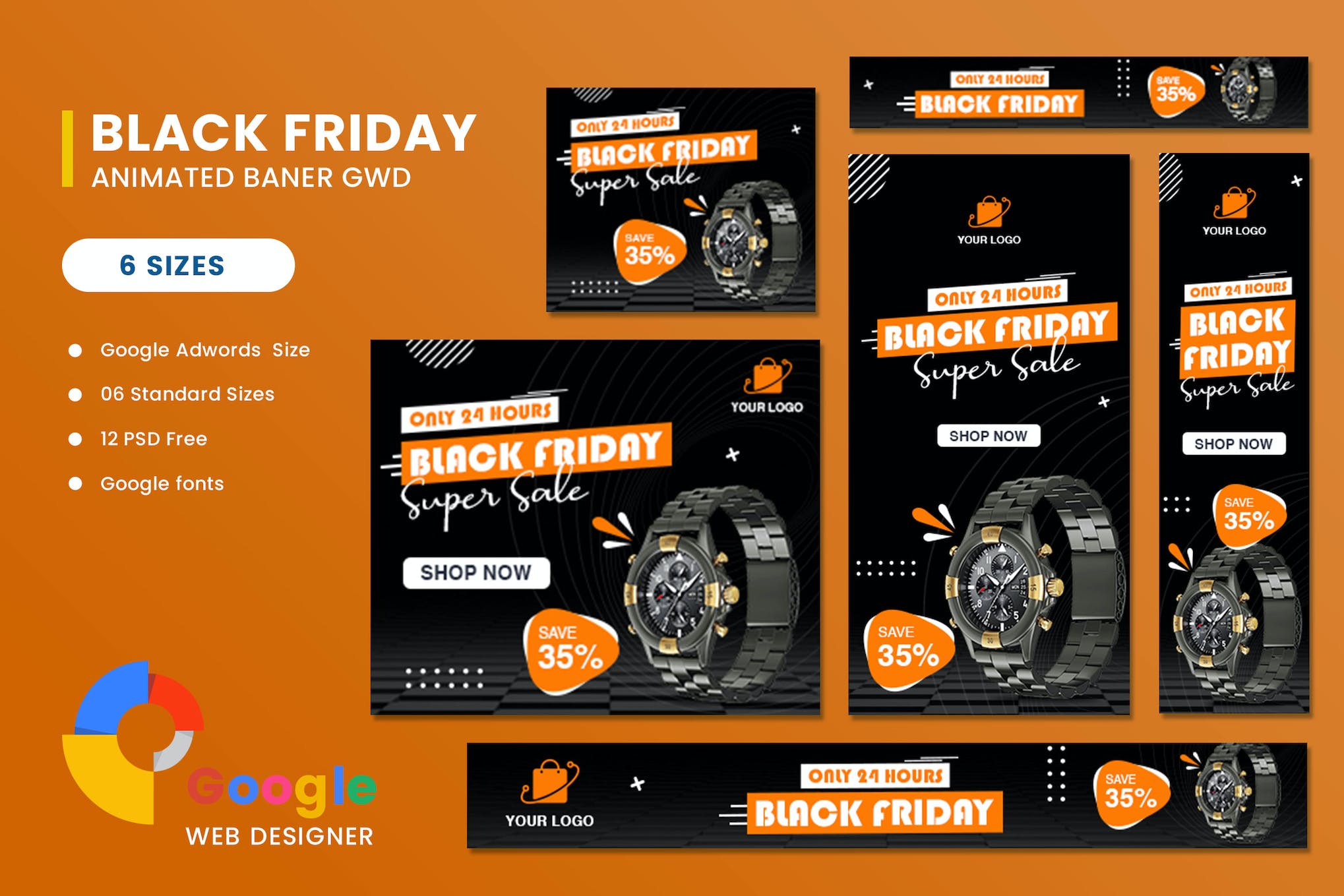 Product Sale Black Friday Banner Set Template