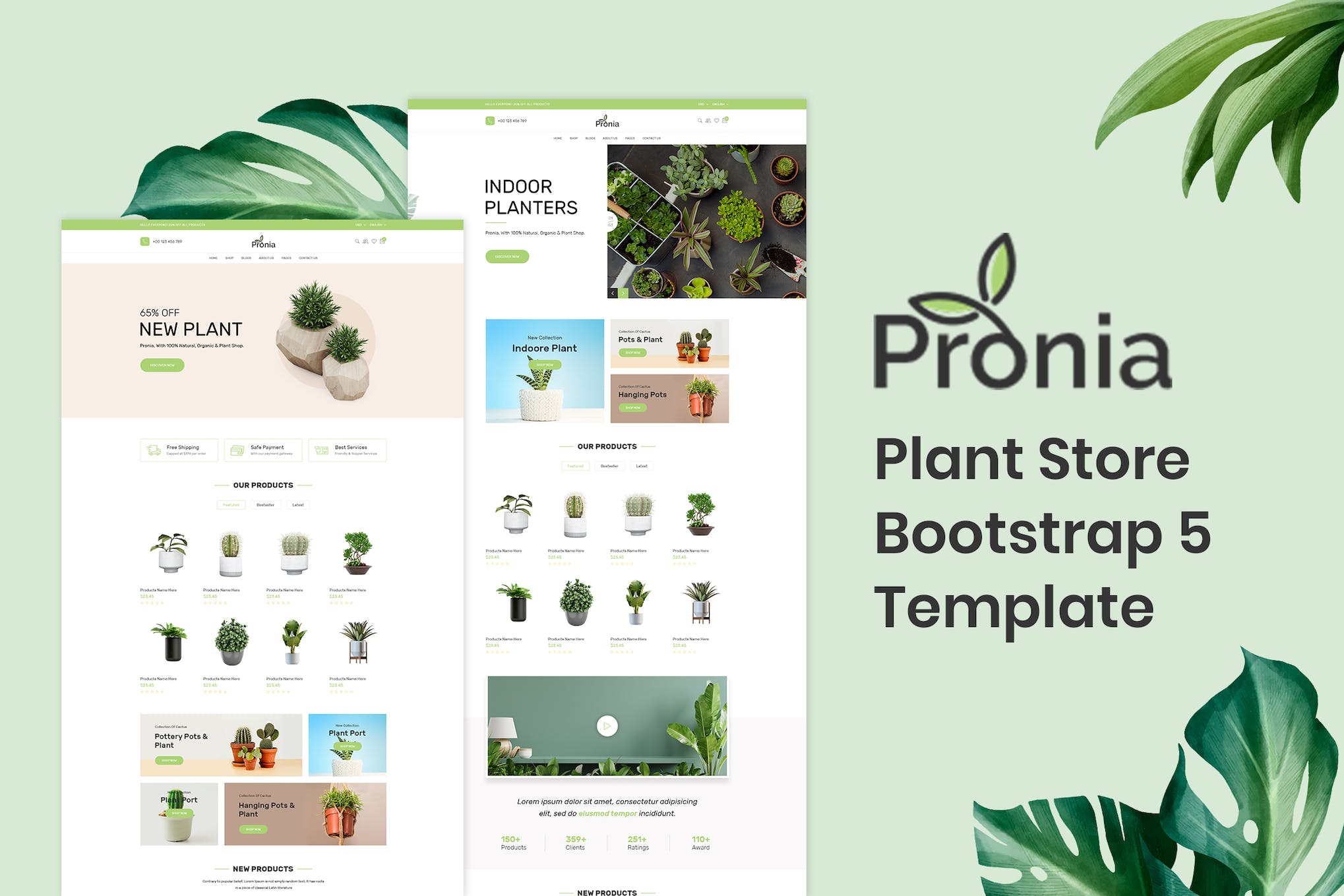 Pronia – Plant Store Bootstrap 5 Template