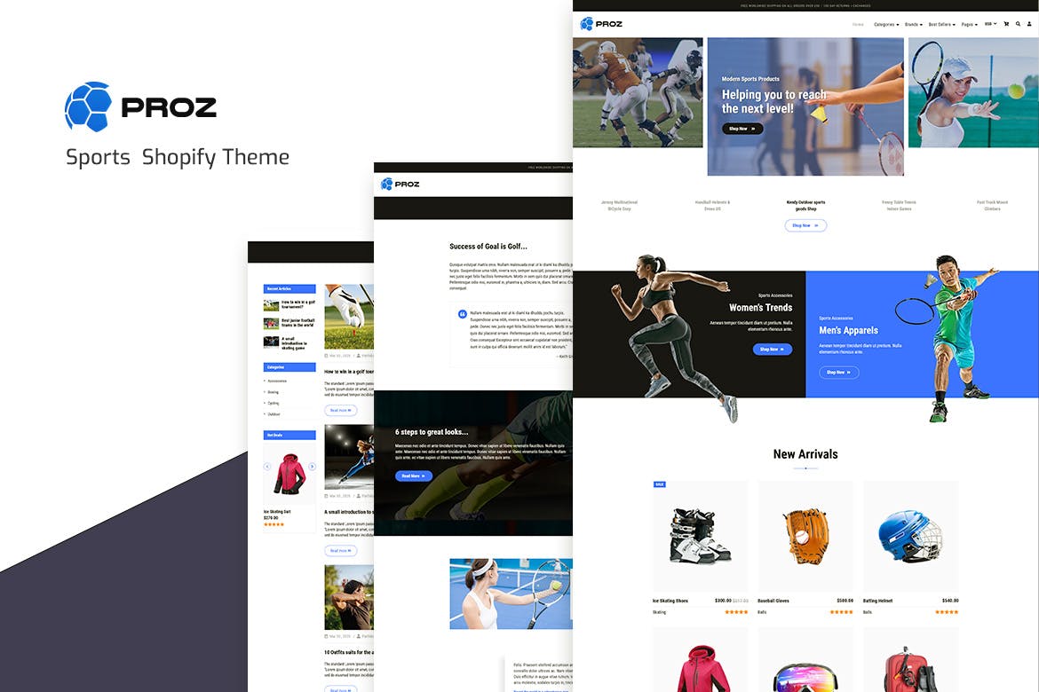 Proz – Sports Store Shopify Theme