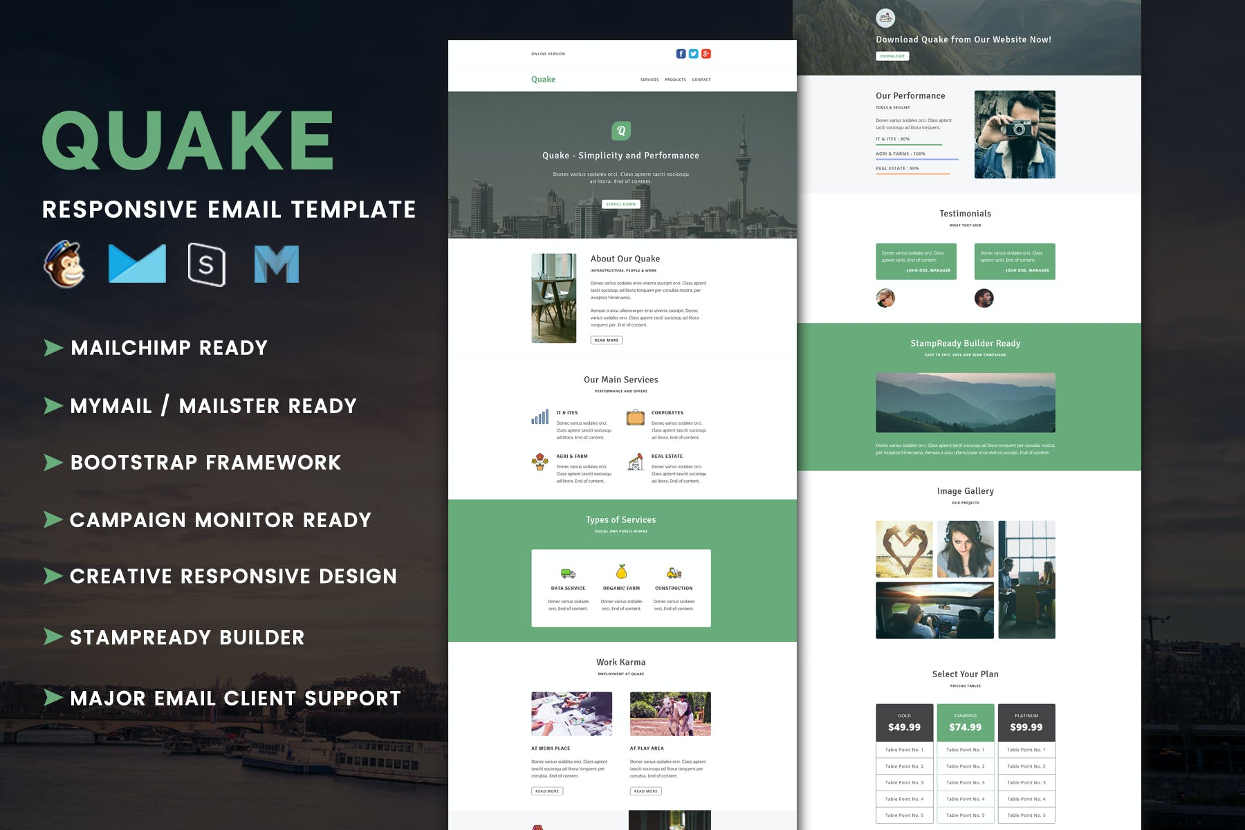 Quake – Multipurpose Responsive Email Template