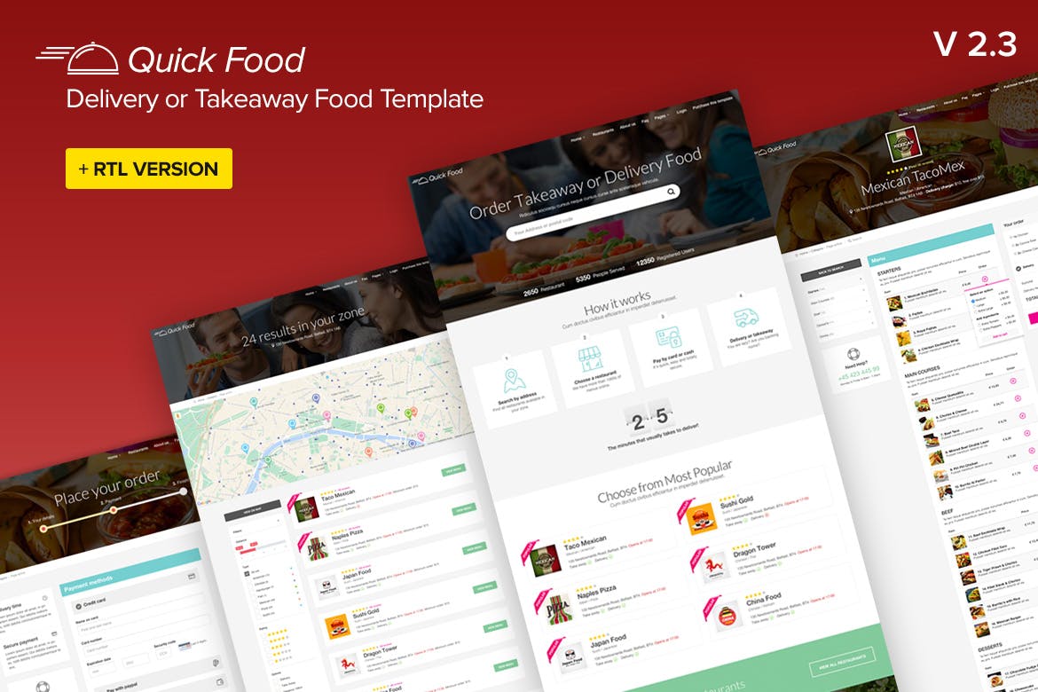 QuickFood – Delivery or Takeaway Food Template