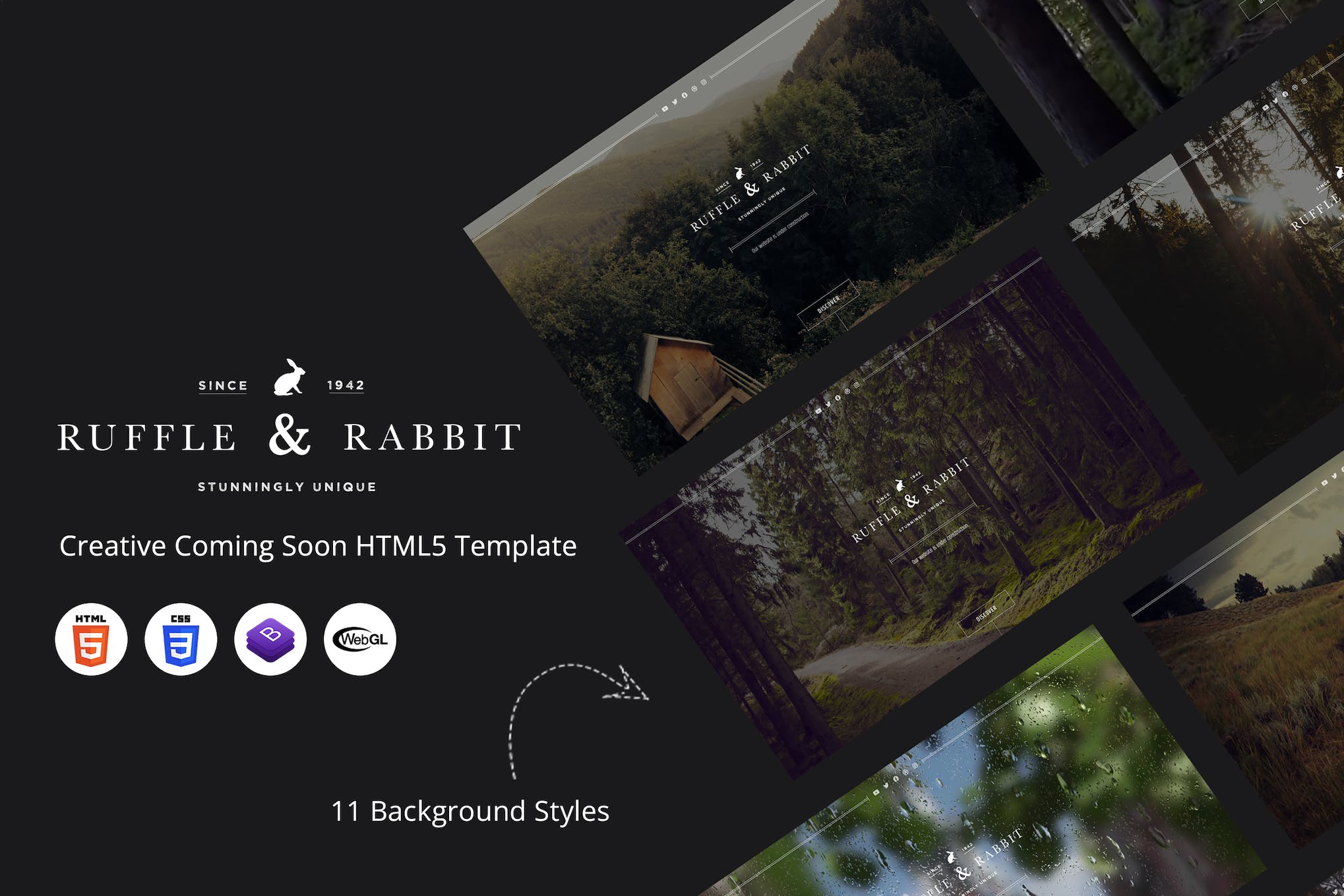 Rabbit – Creative Coming Soon HTML5 Template