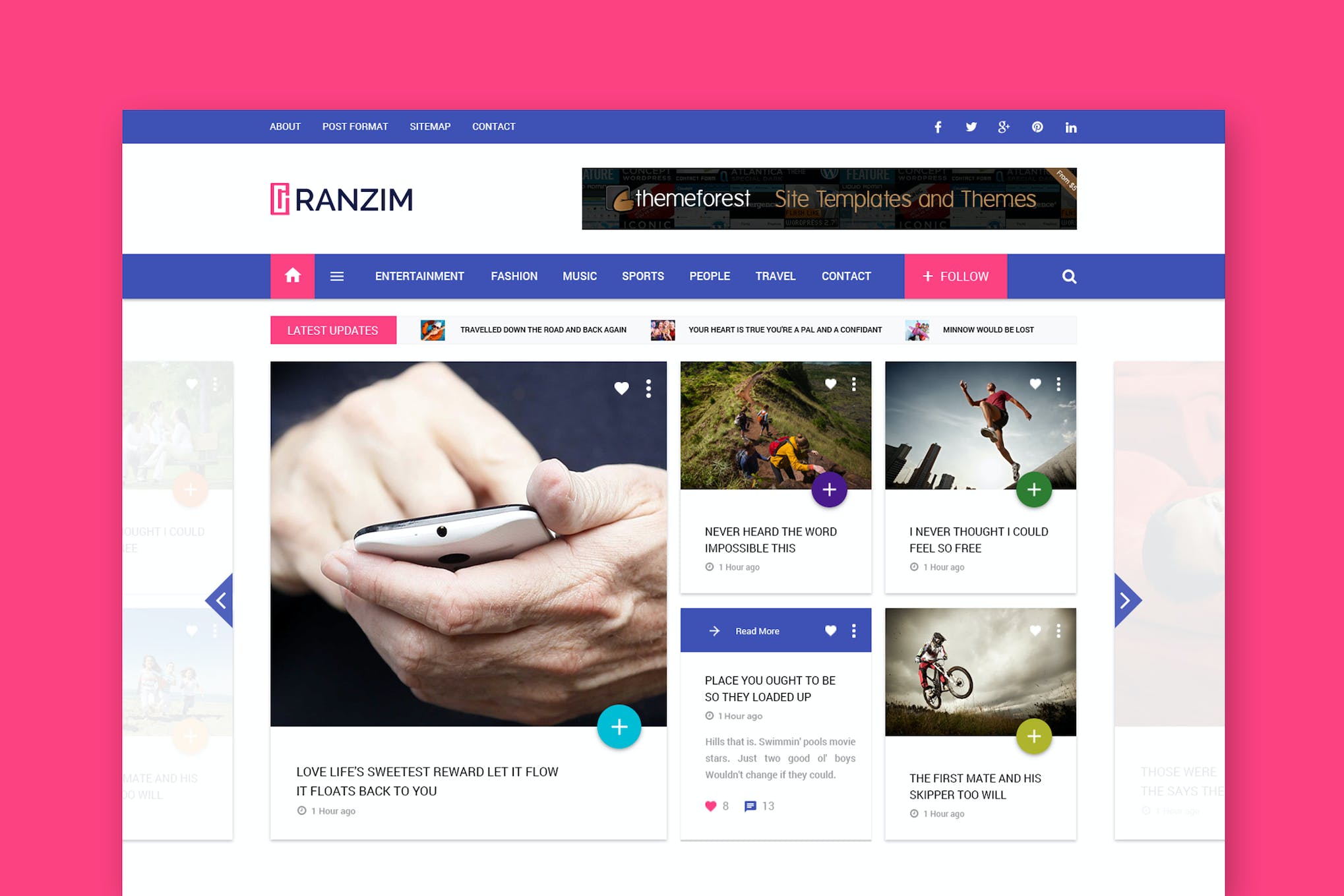 Ranzim – Magazine/News Responsive HTML Template