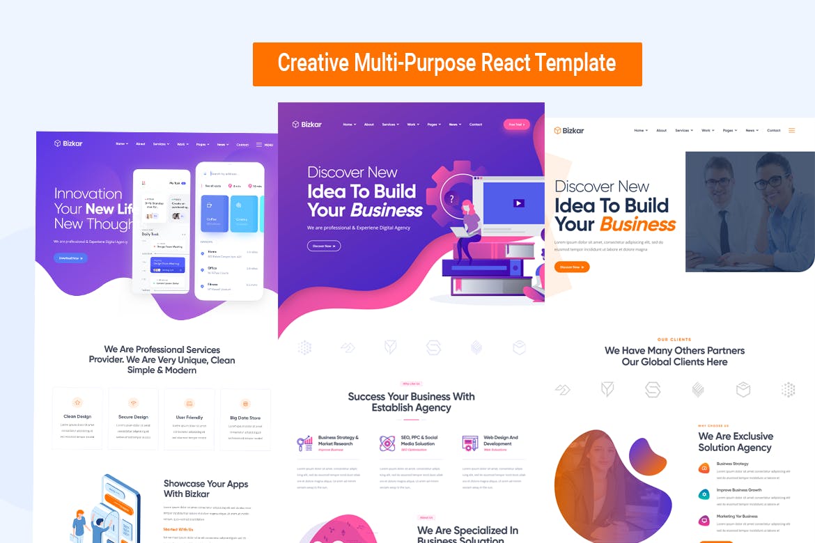 React – Creative Multi-Purpose React Template