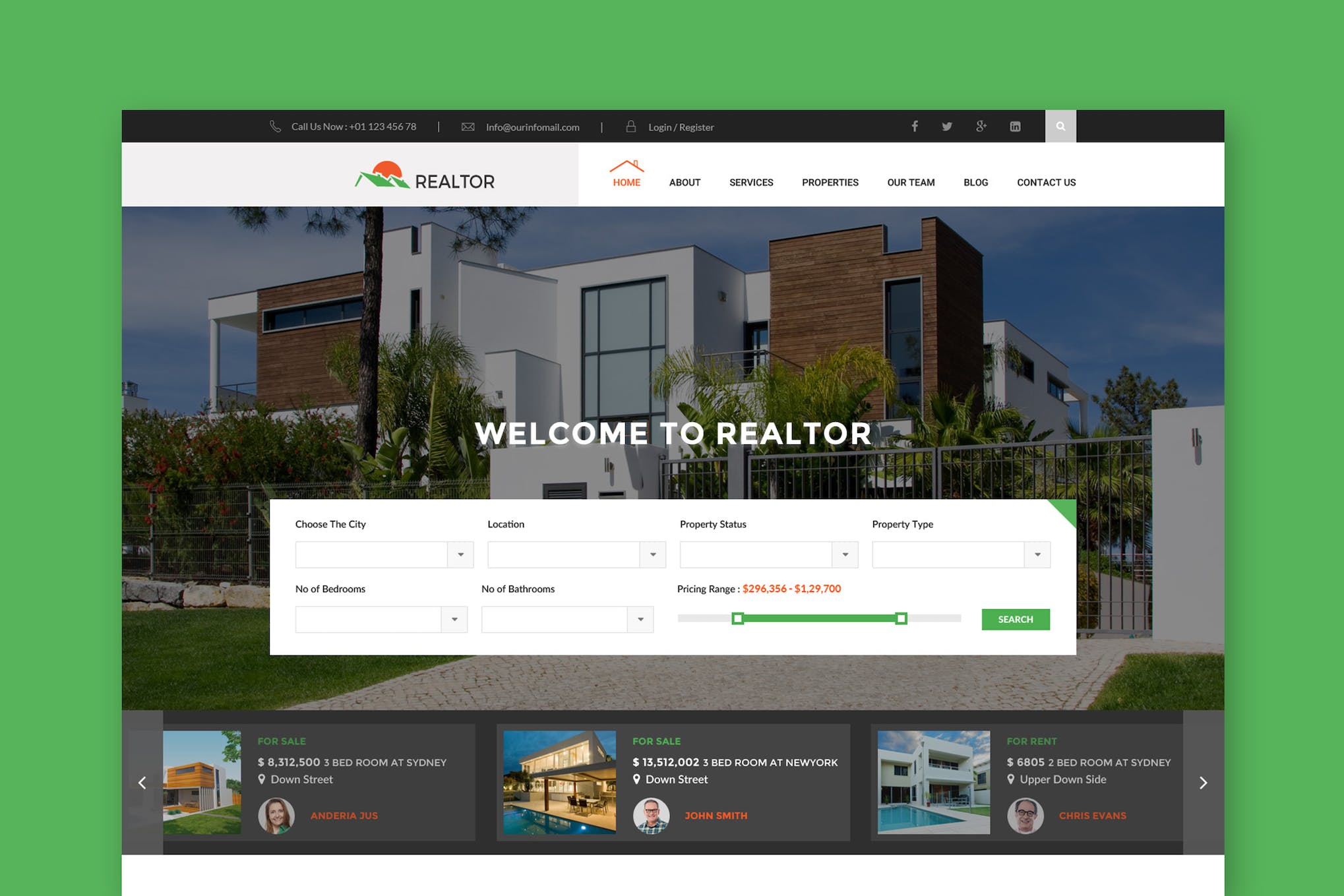 Realtor – Real Estate HTML Template