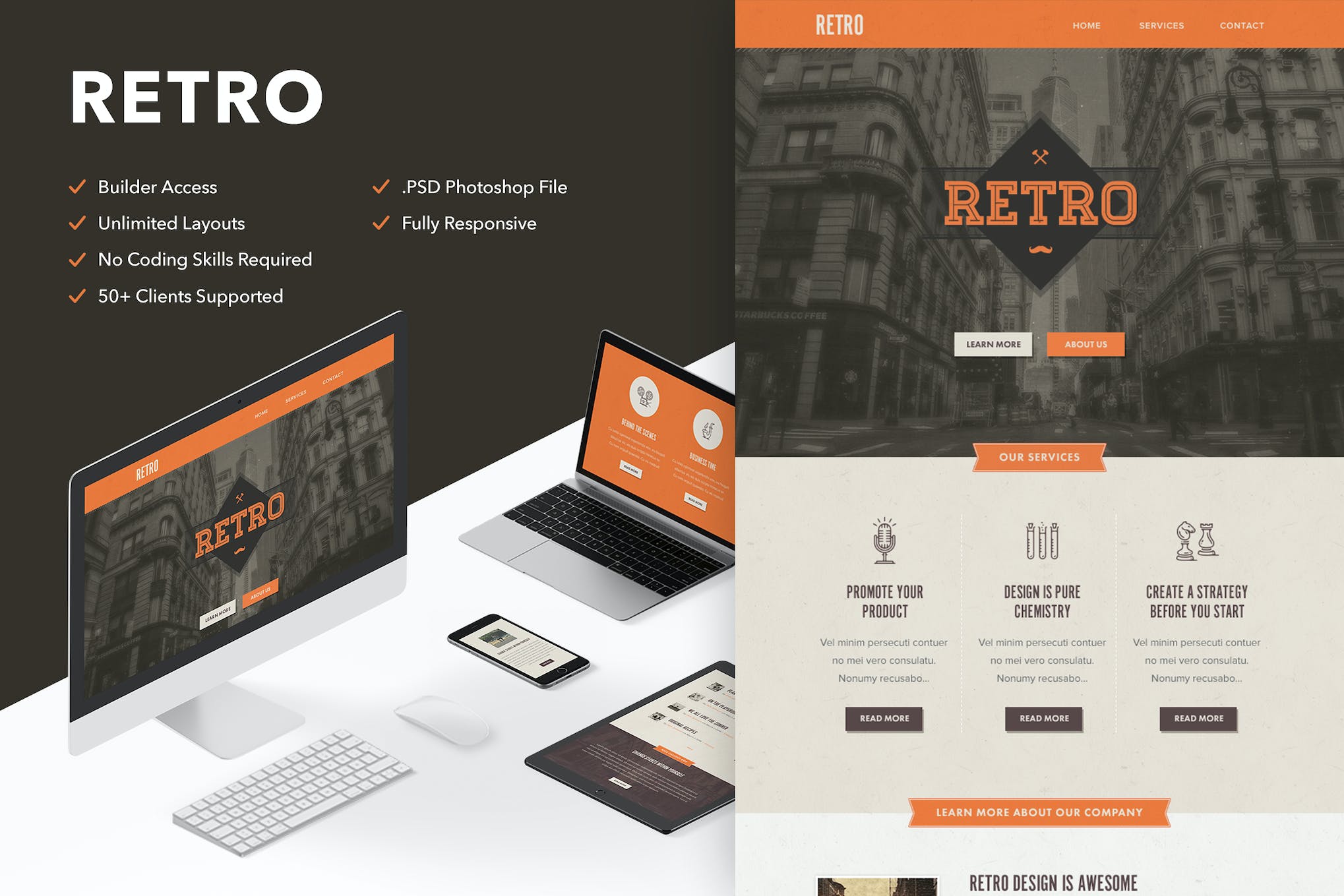 Retro – Responsive Email + Themebuilder Access