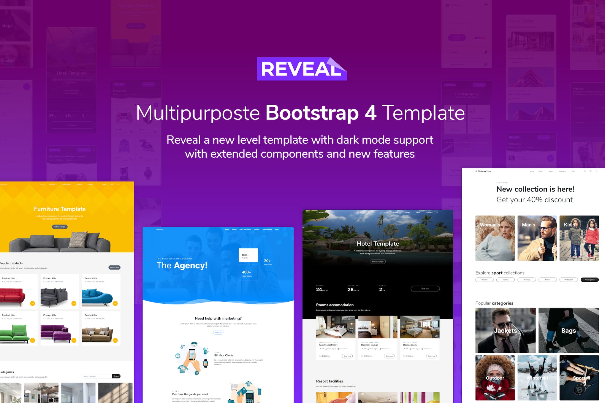 Reveal – Multi-Purpose Bootstrap 4 Template