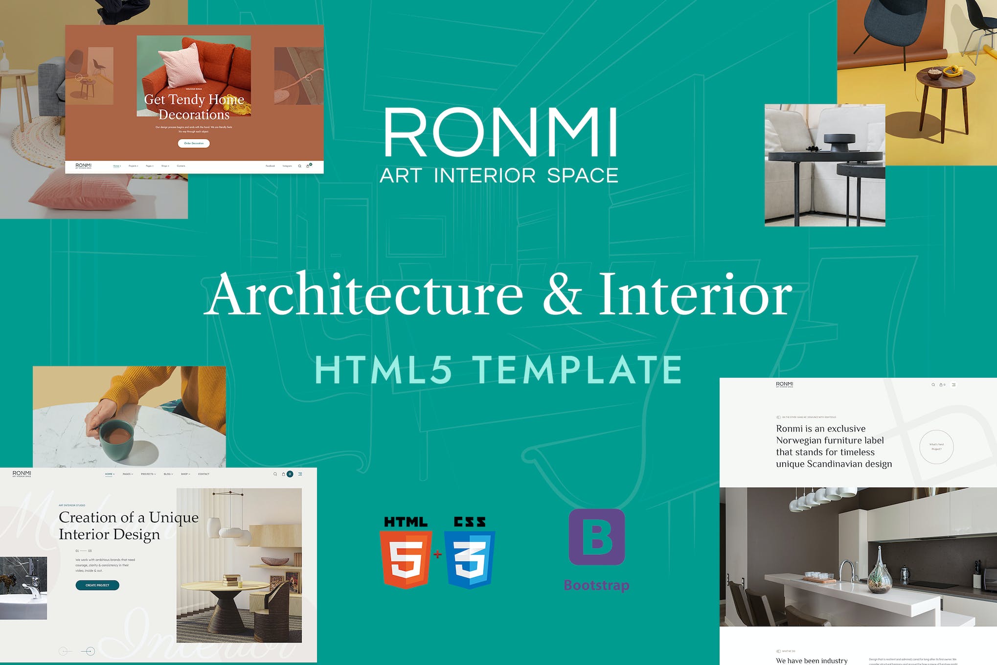 Ronmi – Interior Design & Architecture HTML5 Templ