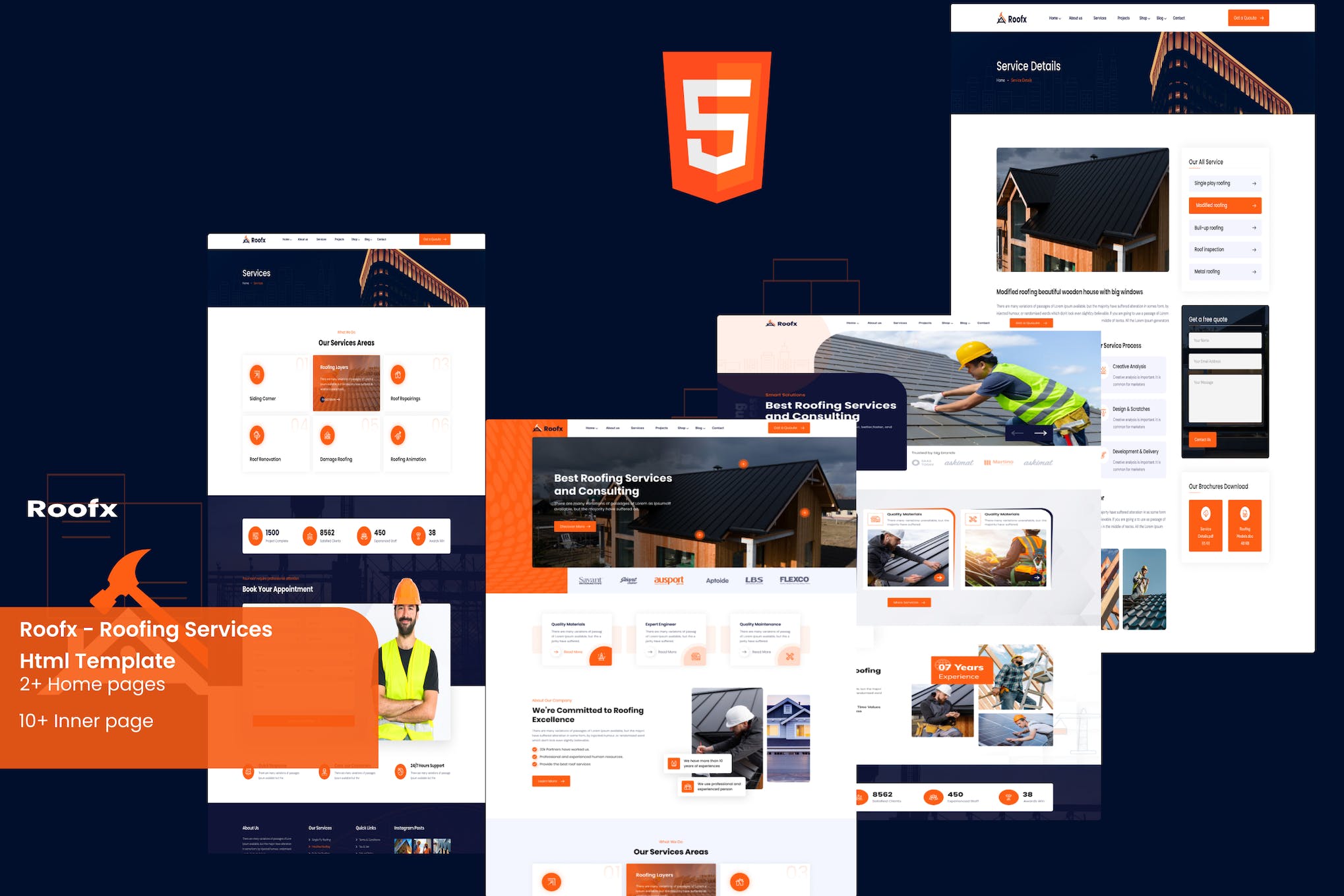 Roofx – Roofing Services HTML Template