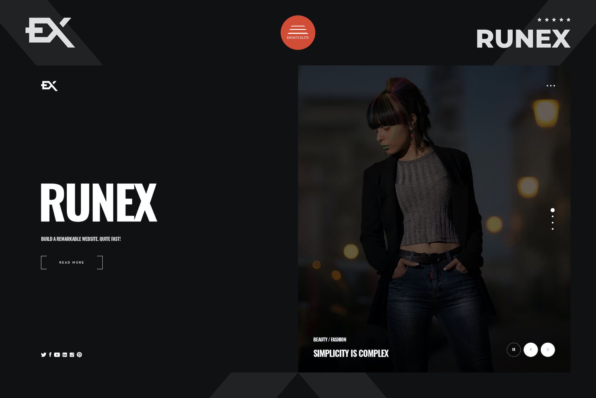 Runex – One Page Portfolio Template