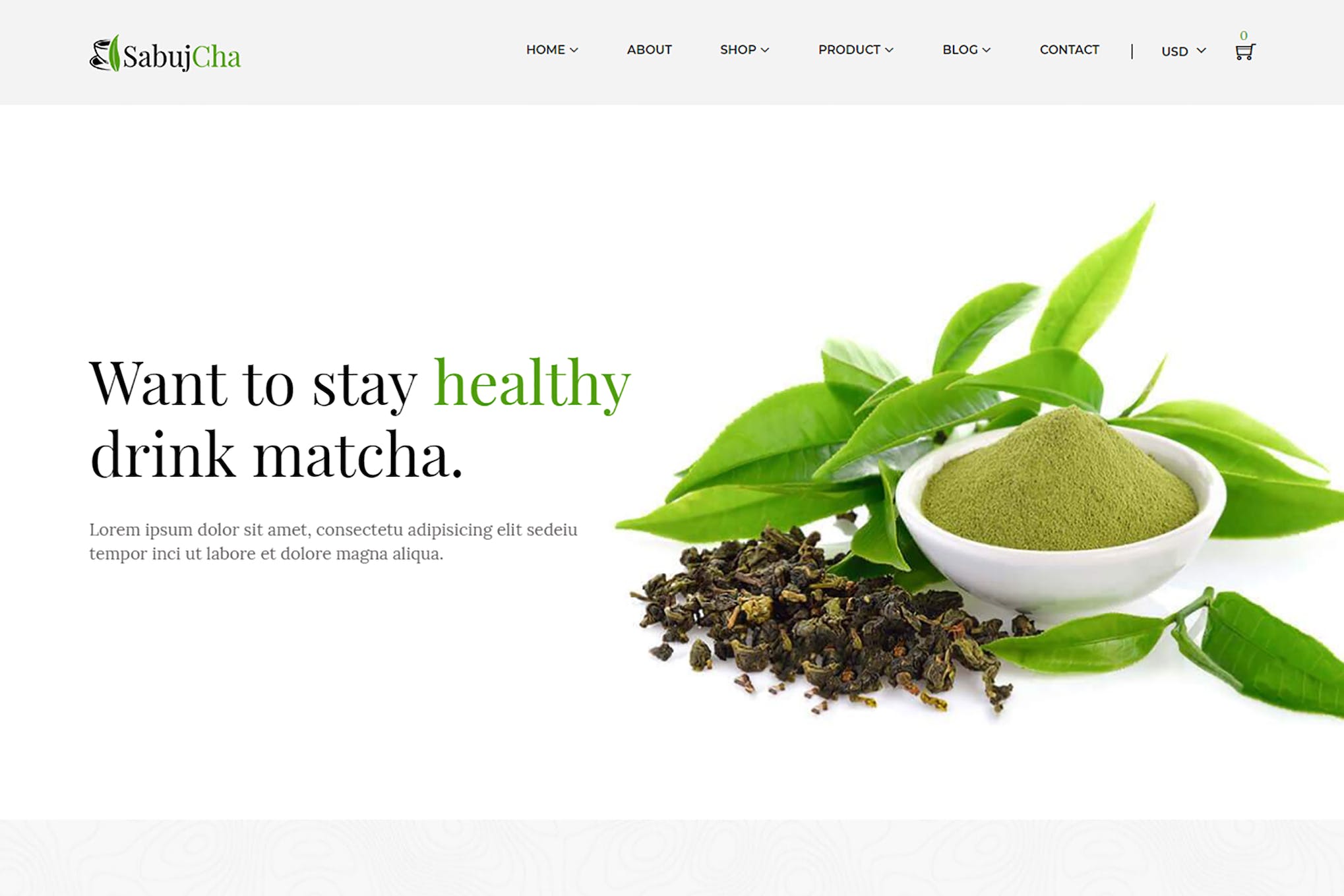 Sabujcha – Matcha Shopify Theme