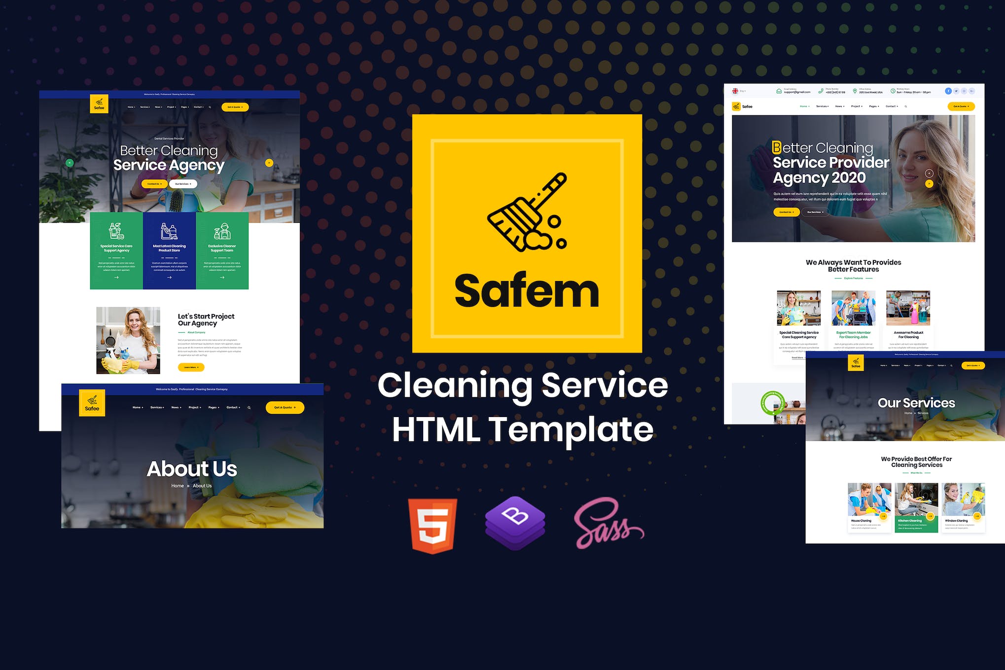 Safem – HTML Template for Cleaning Service