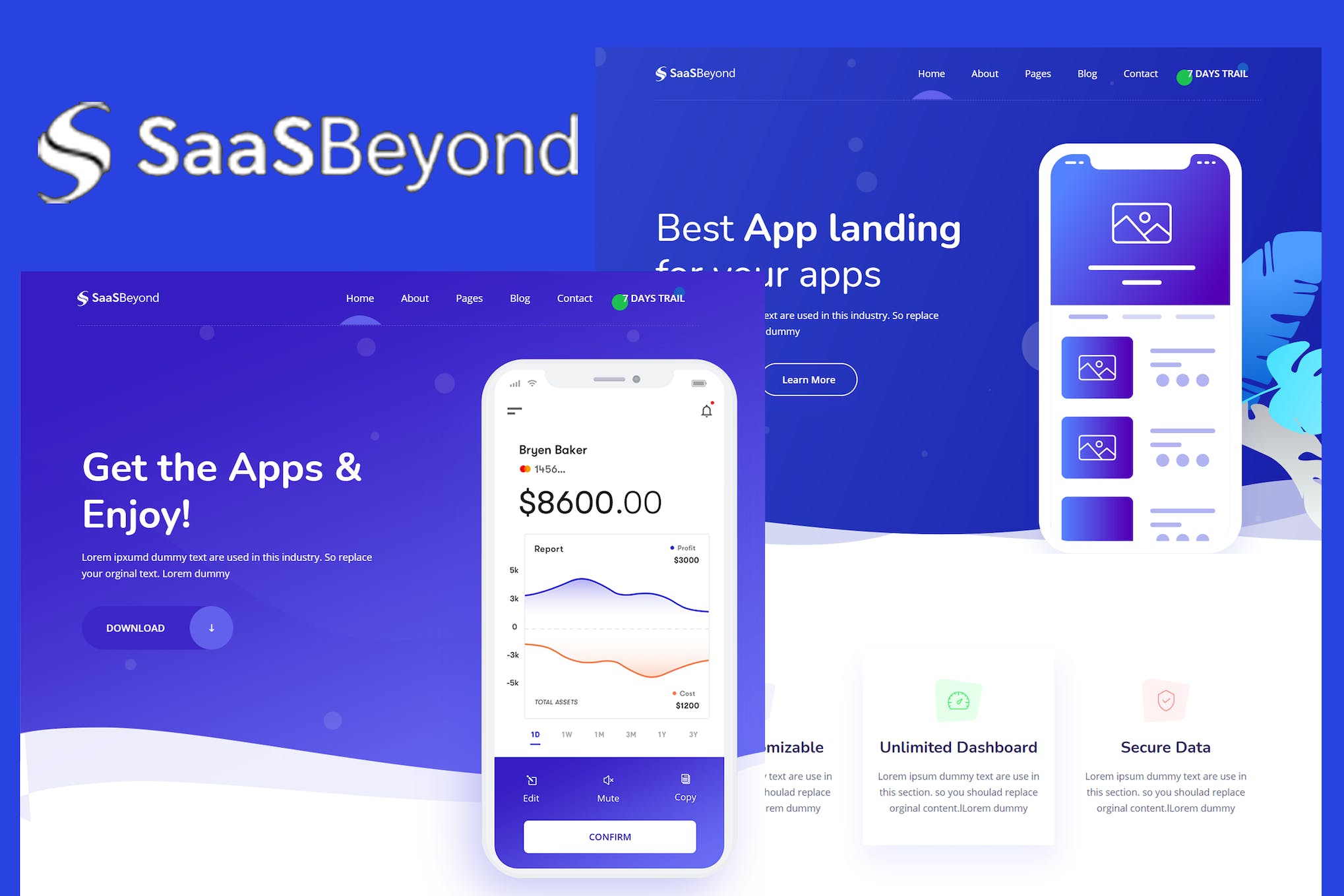 SassBeyond – Sass & Software Landing Page Template