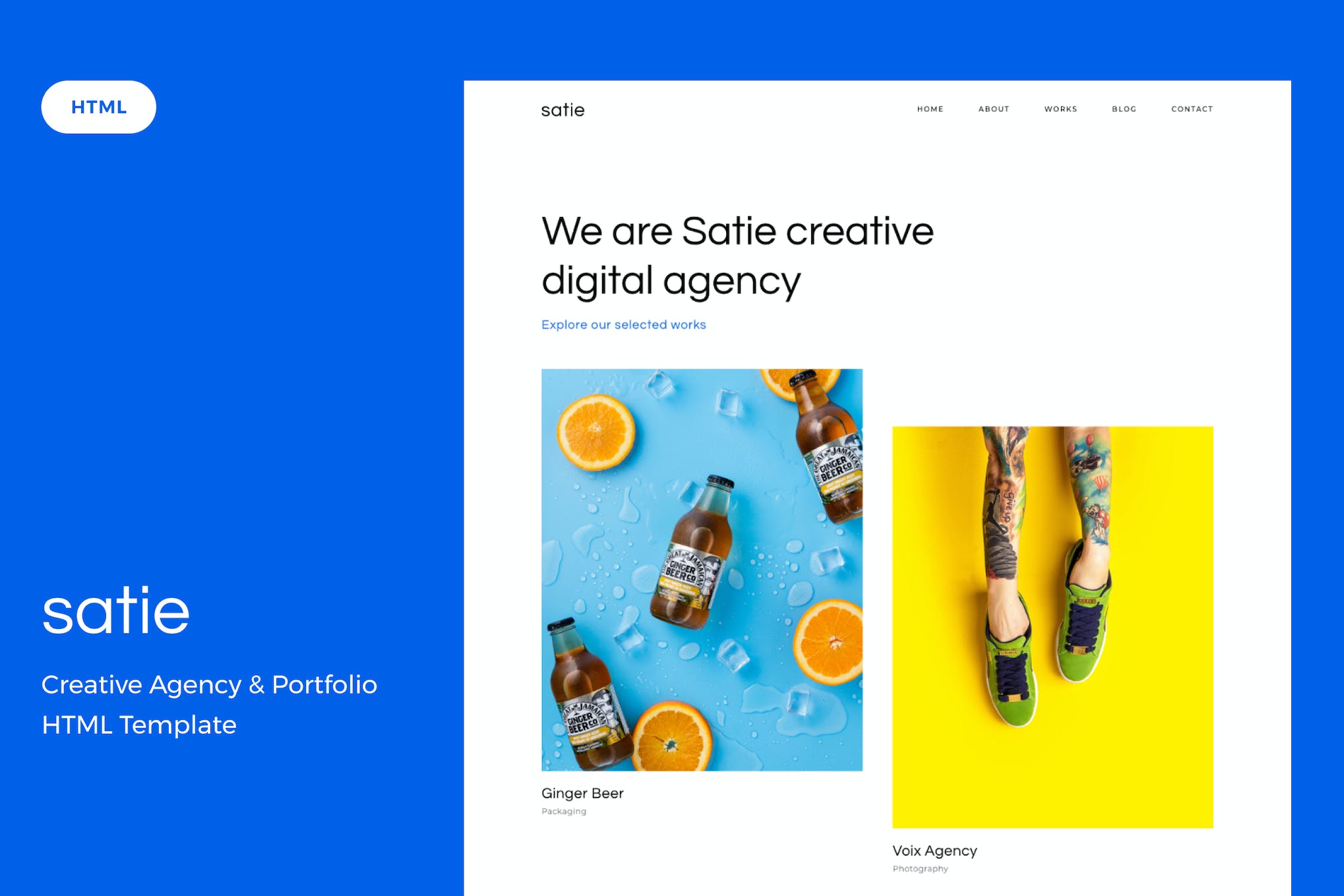 Satie – Creative Agency & Portfolio HTML Template