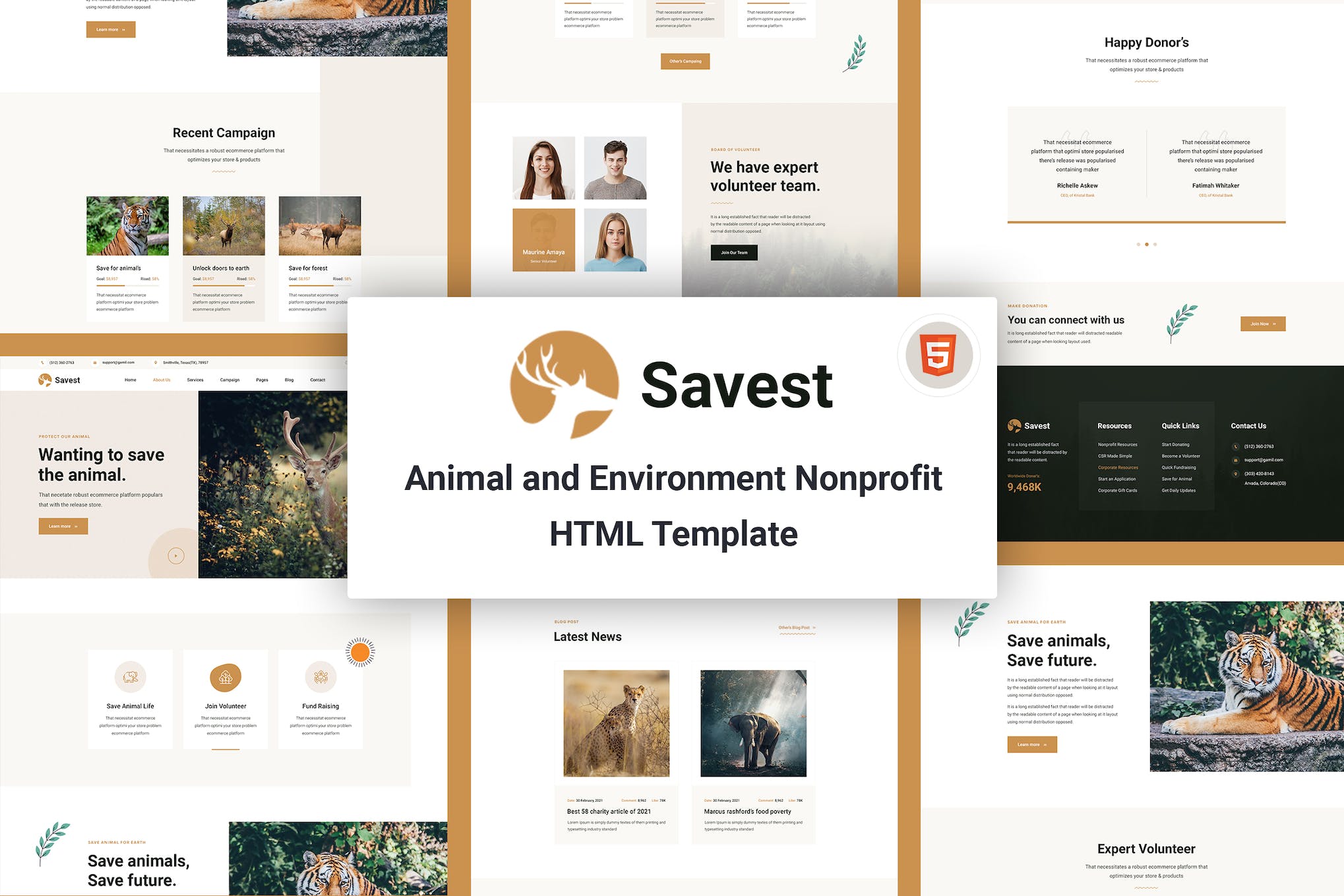 Savest – Animal Shelter Website Template