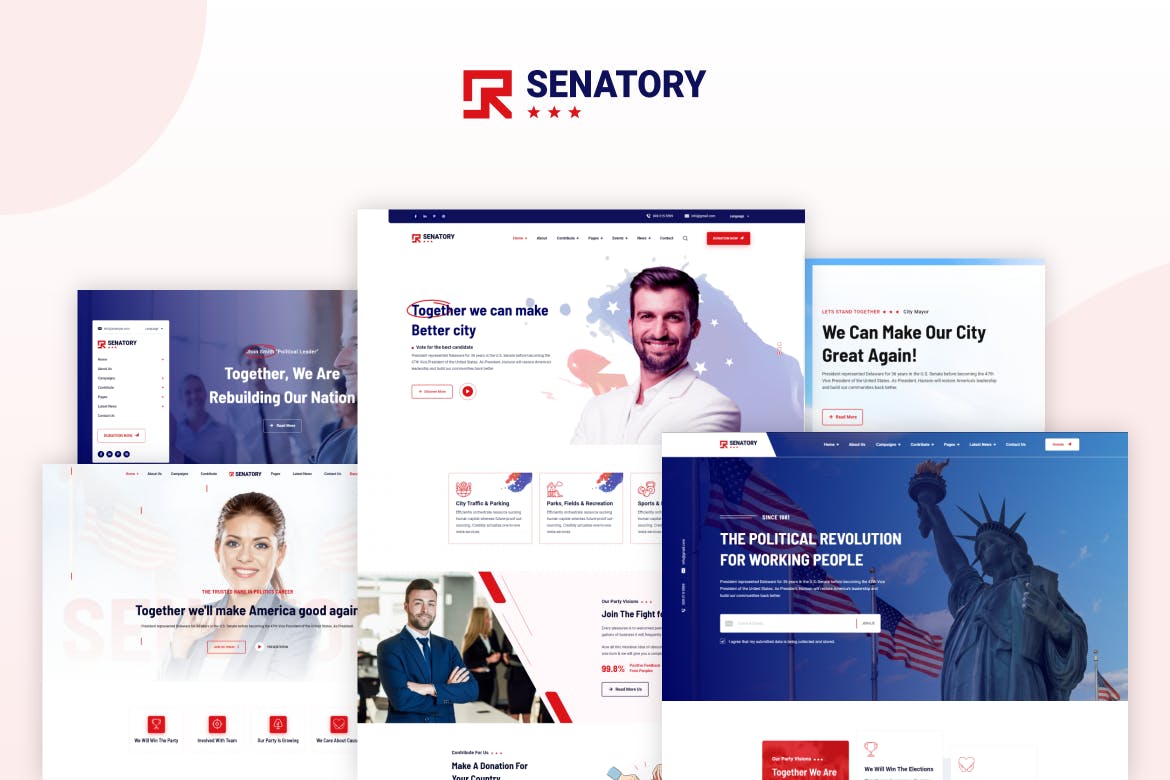 Senatory – Political Election Party HTML Template