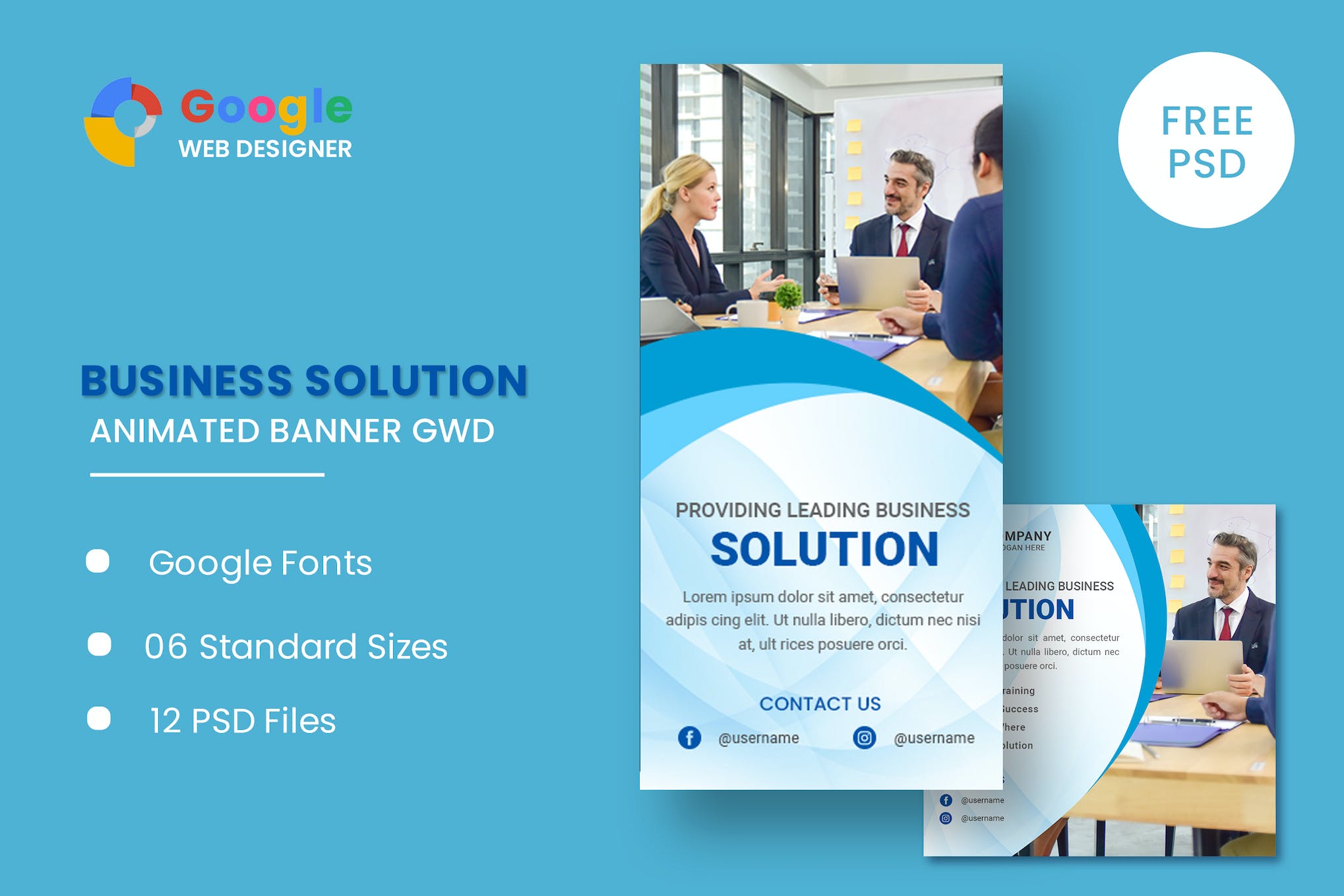 Service Business Animated Banner GWD