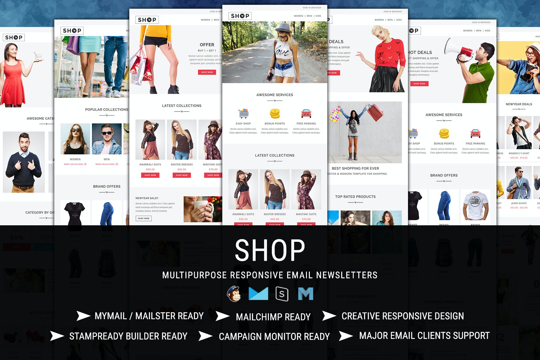 SHOP – Responsive Shopping Email Pack