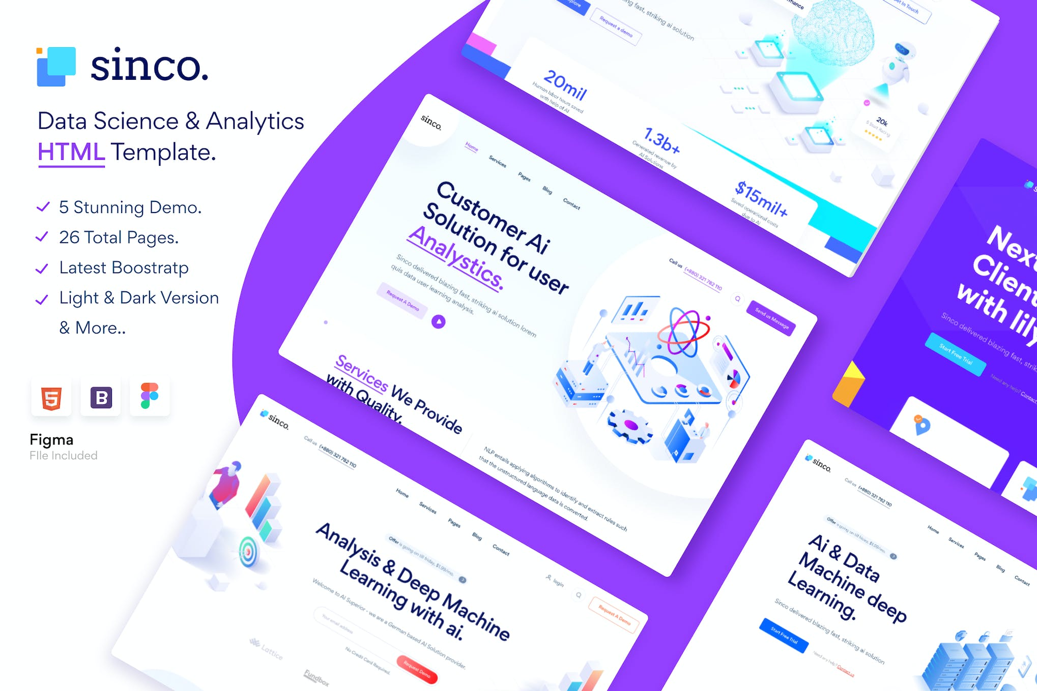 Sinco – Data Science & Analytics HTML5 Template