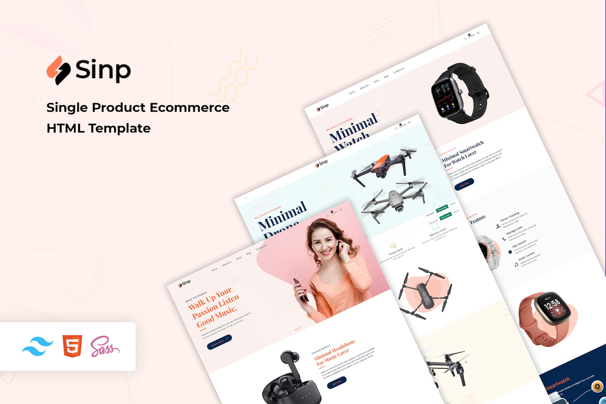 Sinp – Single Product Ecommerce HTML Template